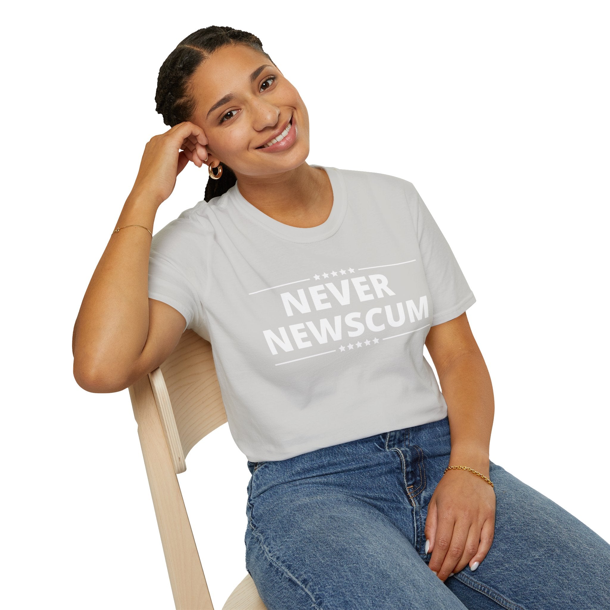 Never Newscum T-Shirt — Bold Political Statement Tee