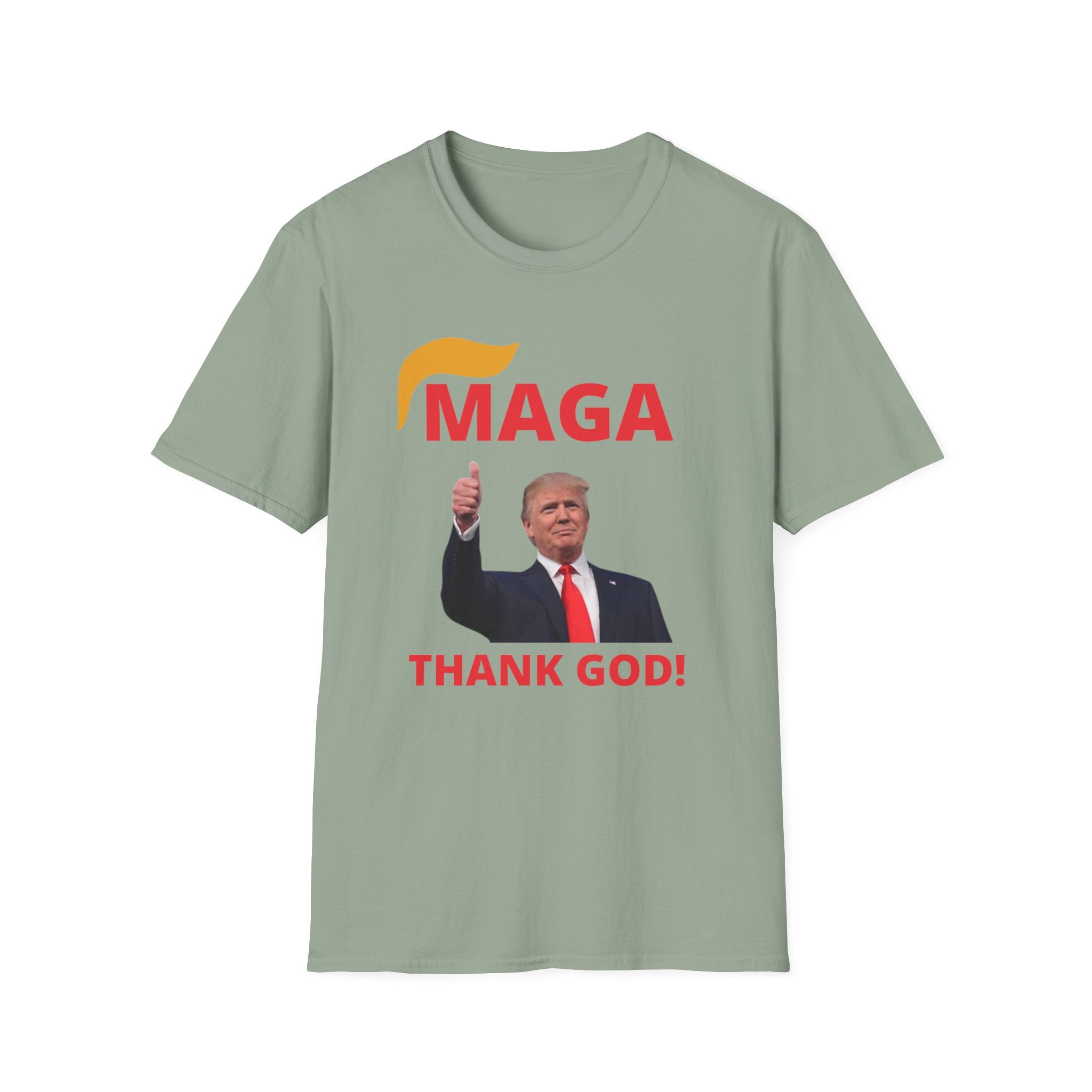 MAGA Thumbs-Up T-Shirt — "THANK GOD!" Political Statement Tee