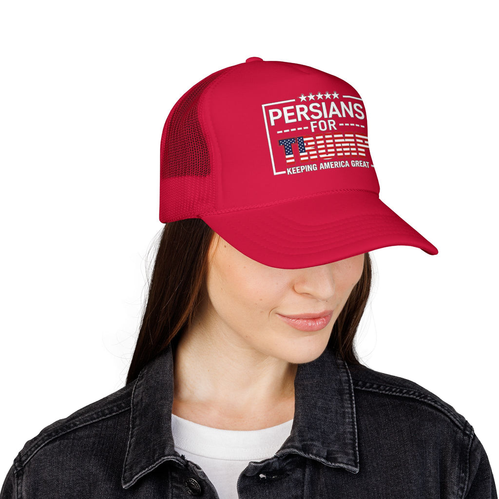 Trucker Hat — Persians for Trump "Keeping America Great" Mesh Cap #Iran #Persia #Trump
