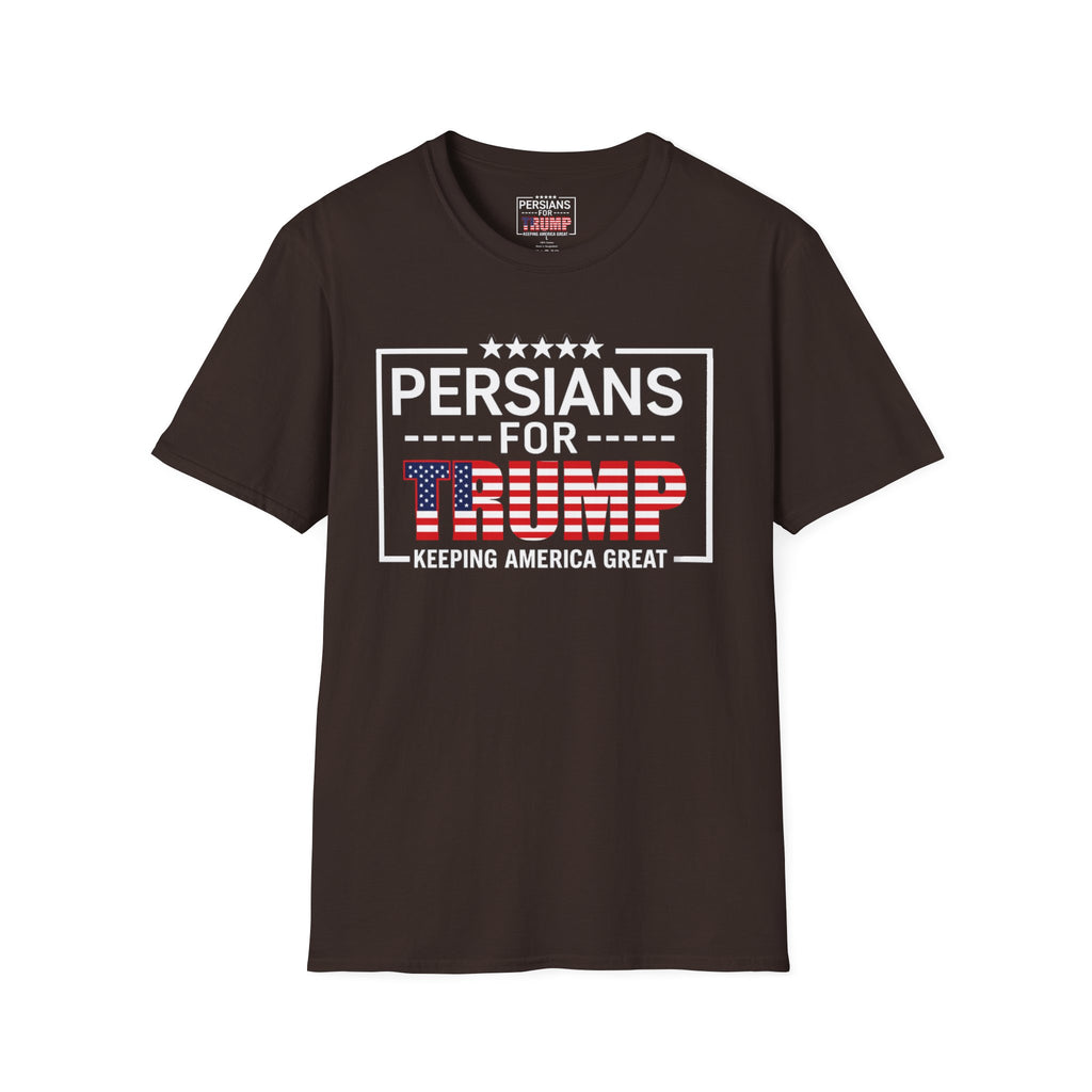 Persians for Trump T-Shirt — Patriotic American Flag Design #Iran #Persia #Trump