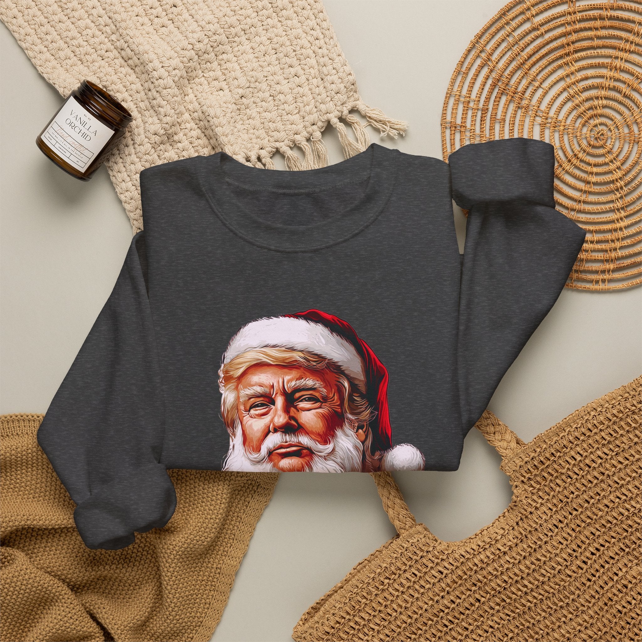 Trump Santa Face Illustration Make Christmas Great Again Sweatshirt