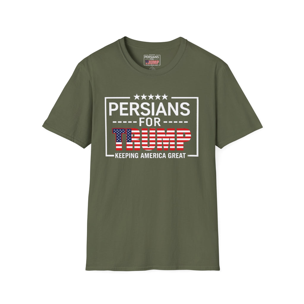 Persians for Trump T-Shirt — Patriotic American Flag Design #Iran #Persia #Trump