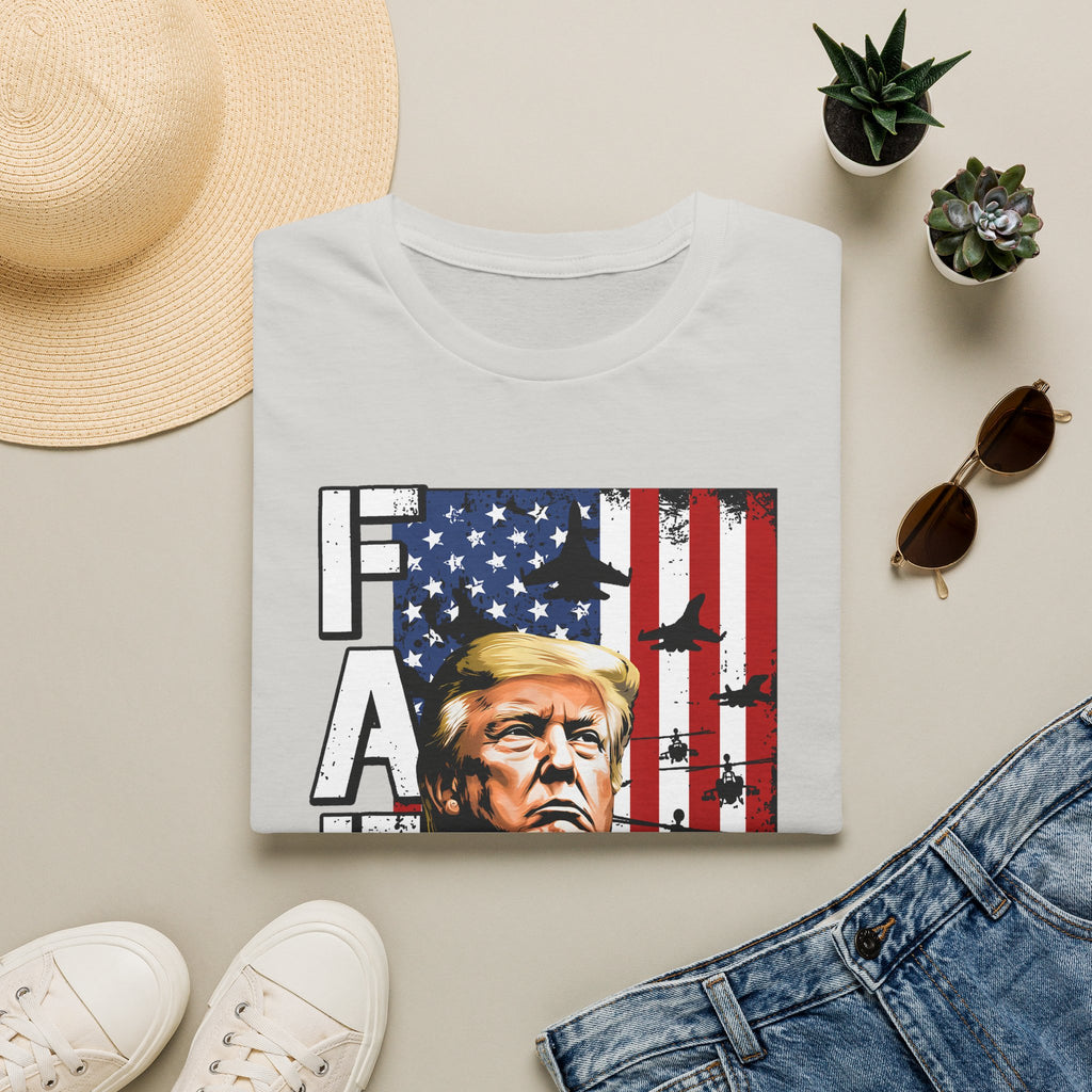 Trump Flag FAFO Graphic T-Shirt — MAGA Patriotic Portrait Tee