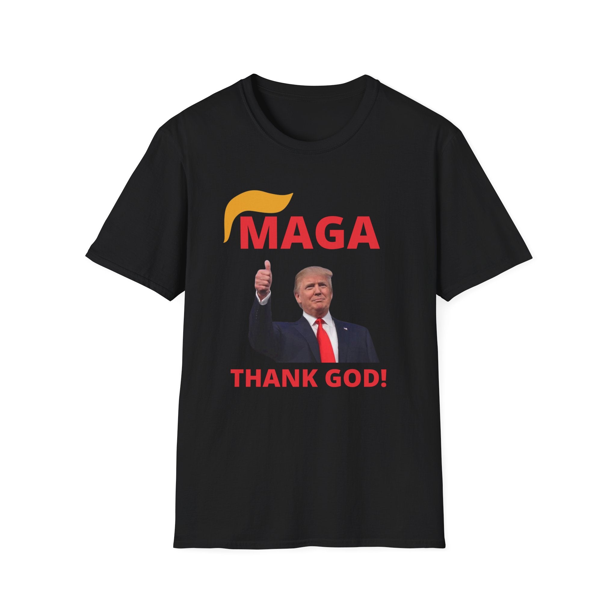 MAGA Thumbs-Up T-Shirt — "THANK GOD!" Political Statement Tee