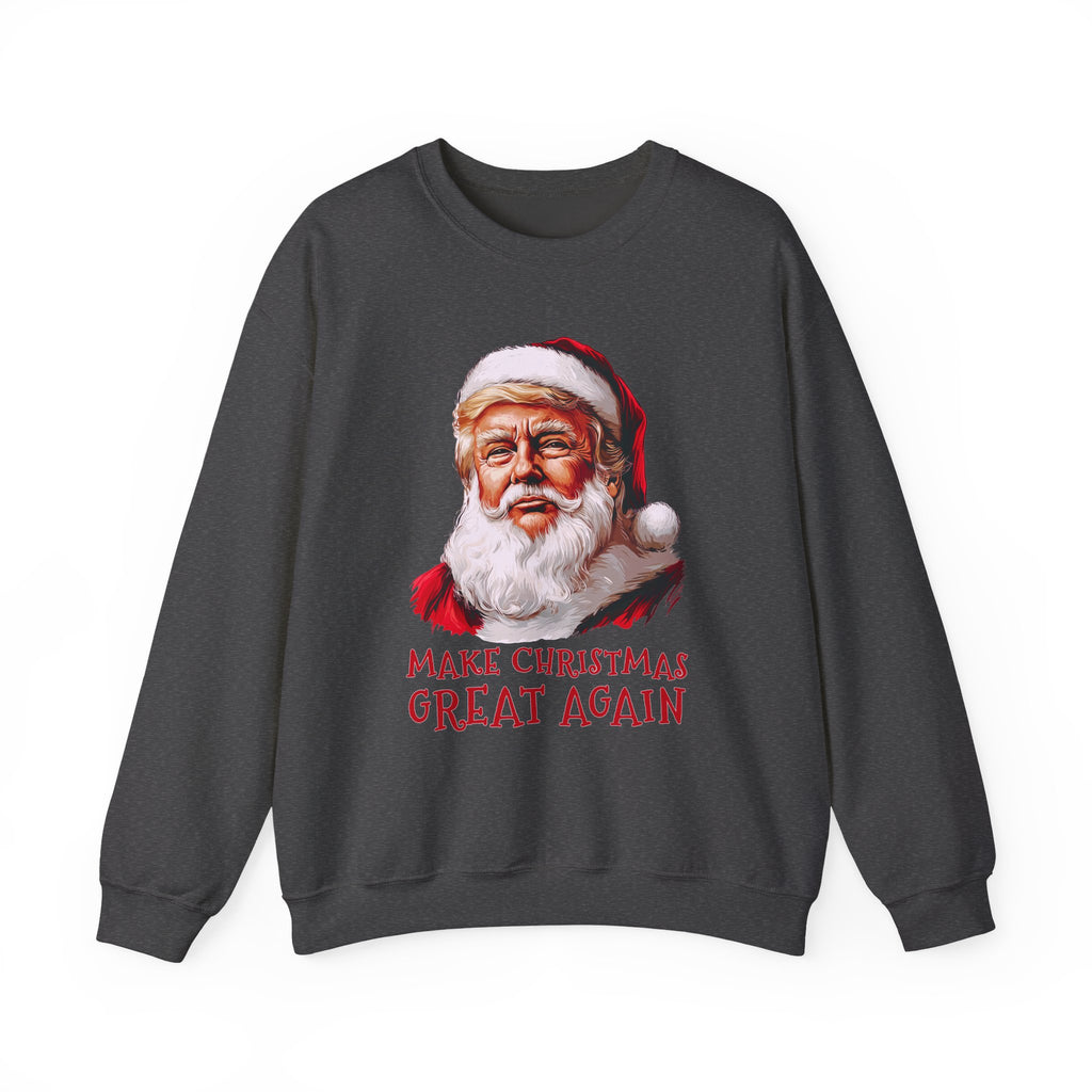 Trump Santa Face Illustration Make Christmas Great Again Sweatshirt