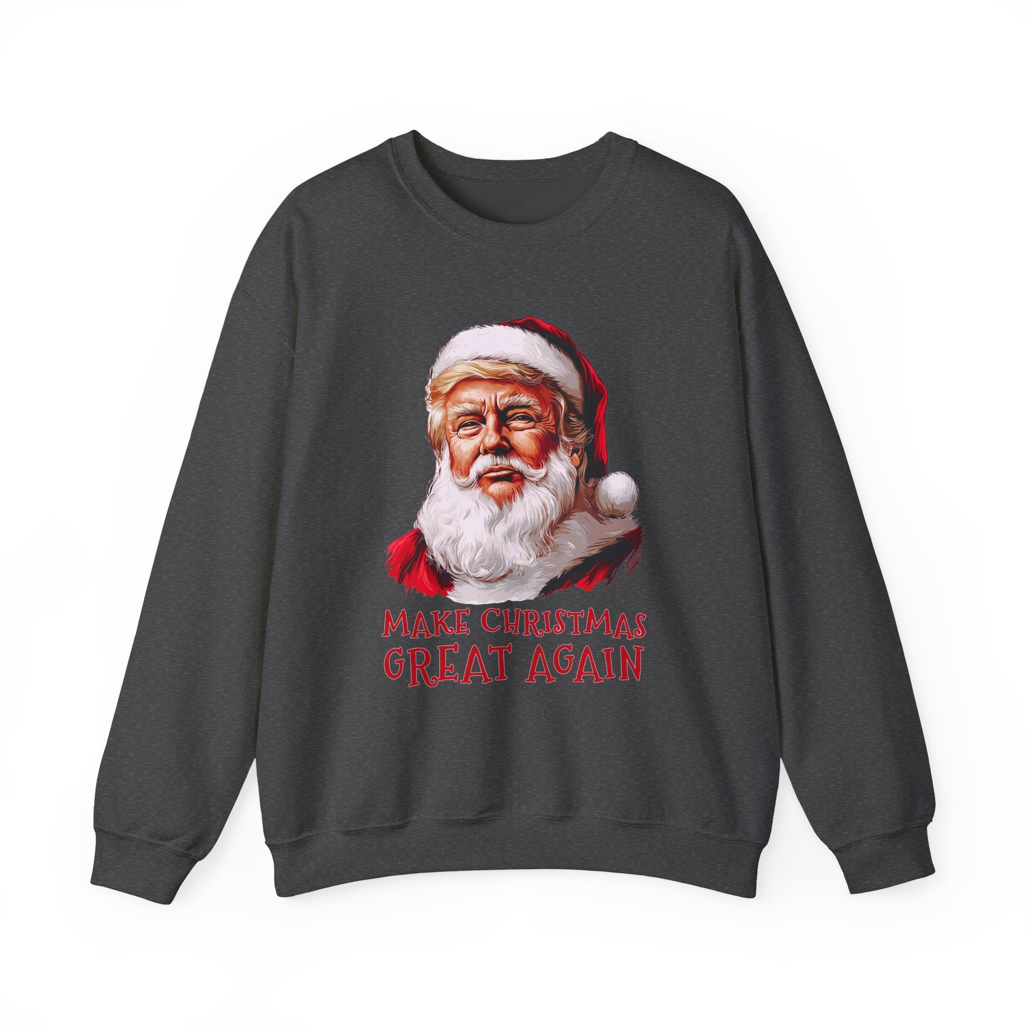 Trump Santa Face Illustration Make Christmas Great Again Sweatshirt