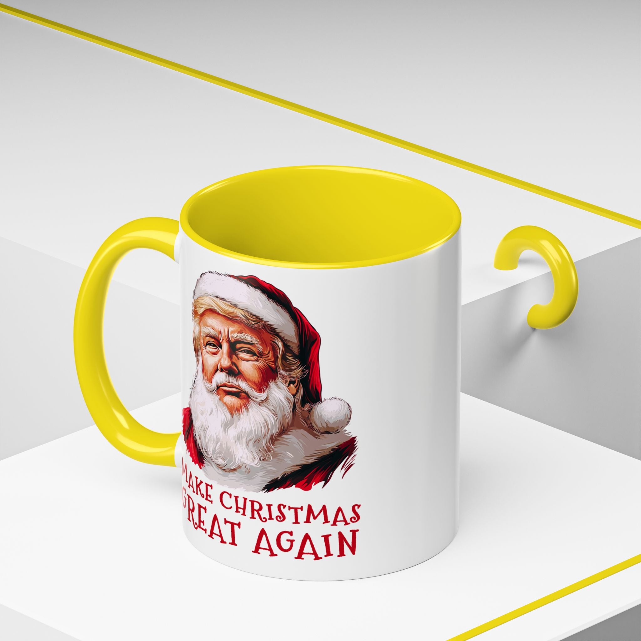 Make Christmas Great Again Mug | Accent Coffee Mug #Trump