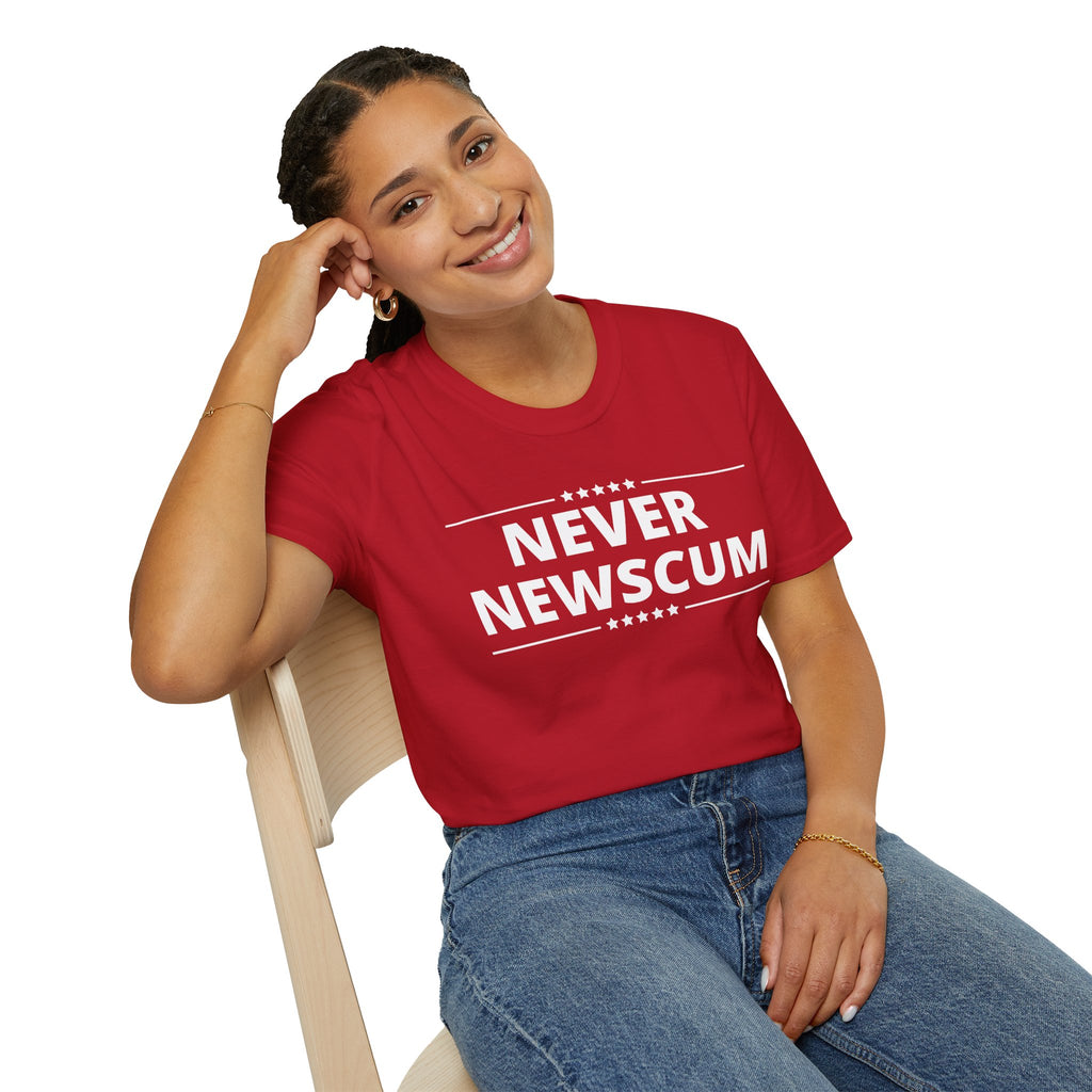Never Newscum T-Shirt — Bold Political Statement Tee
