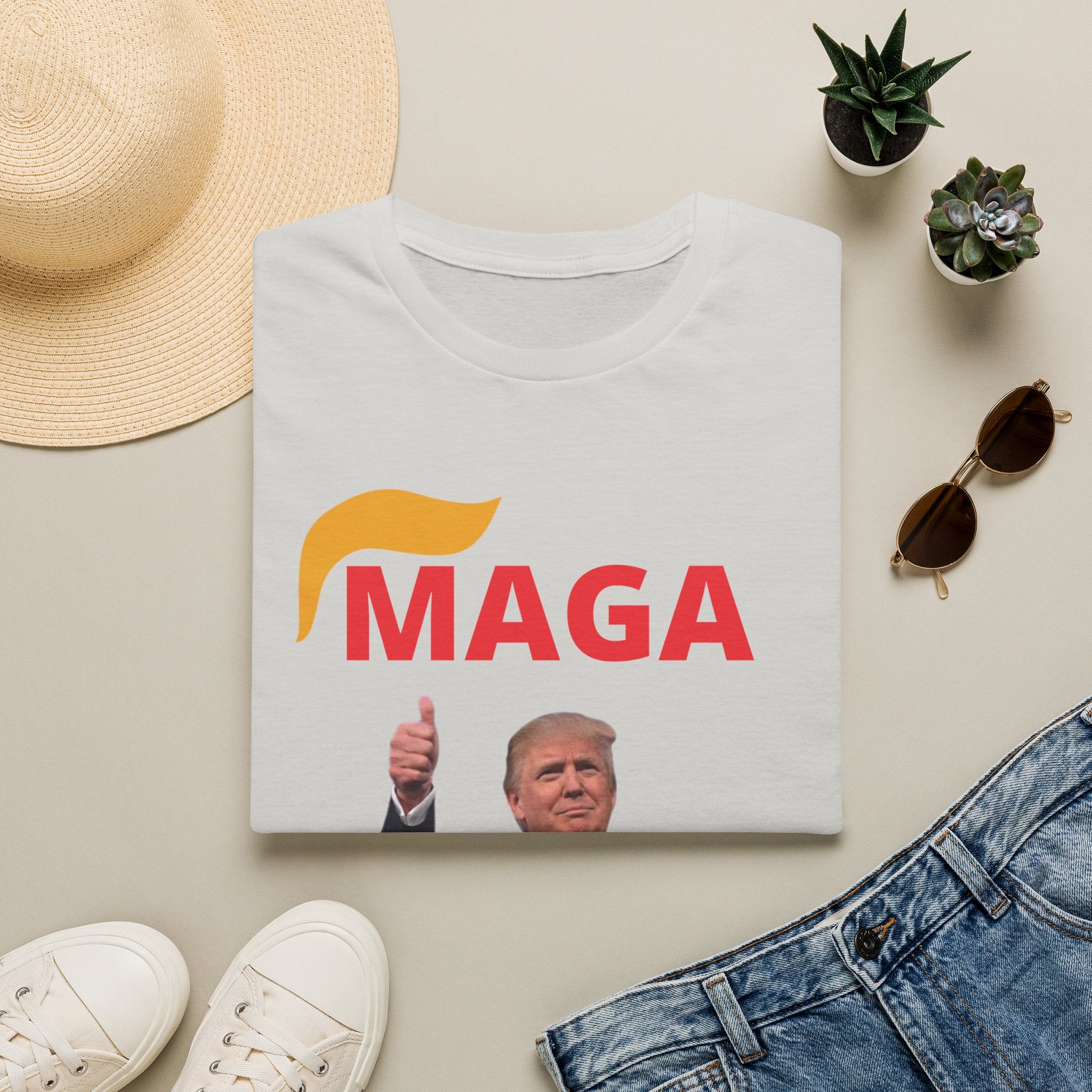MAGA Thumbs-Up T-Shirt — "THANK GOD!" Political Statement Tee