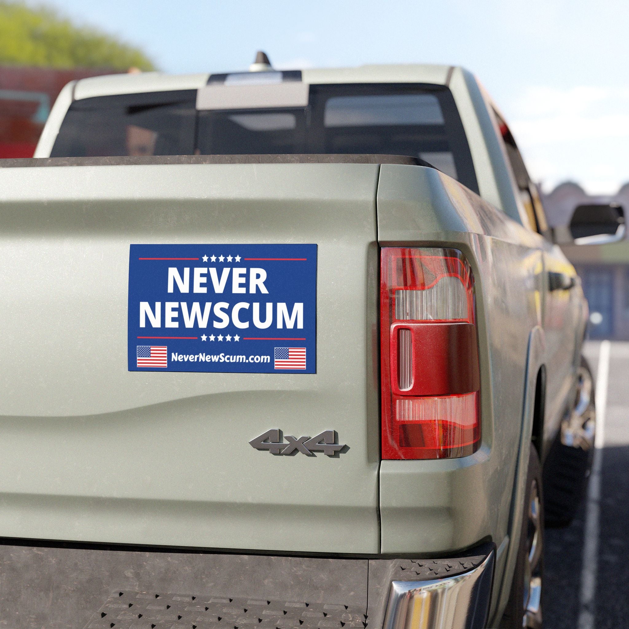 Never NewScum Car Magnet | Patriotic American Flag Political Magnet  NeverNewScum.com