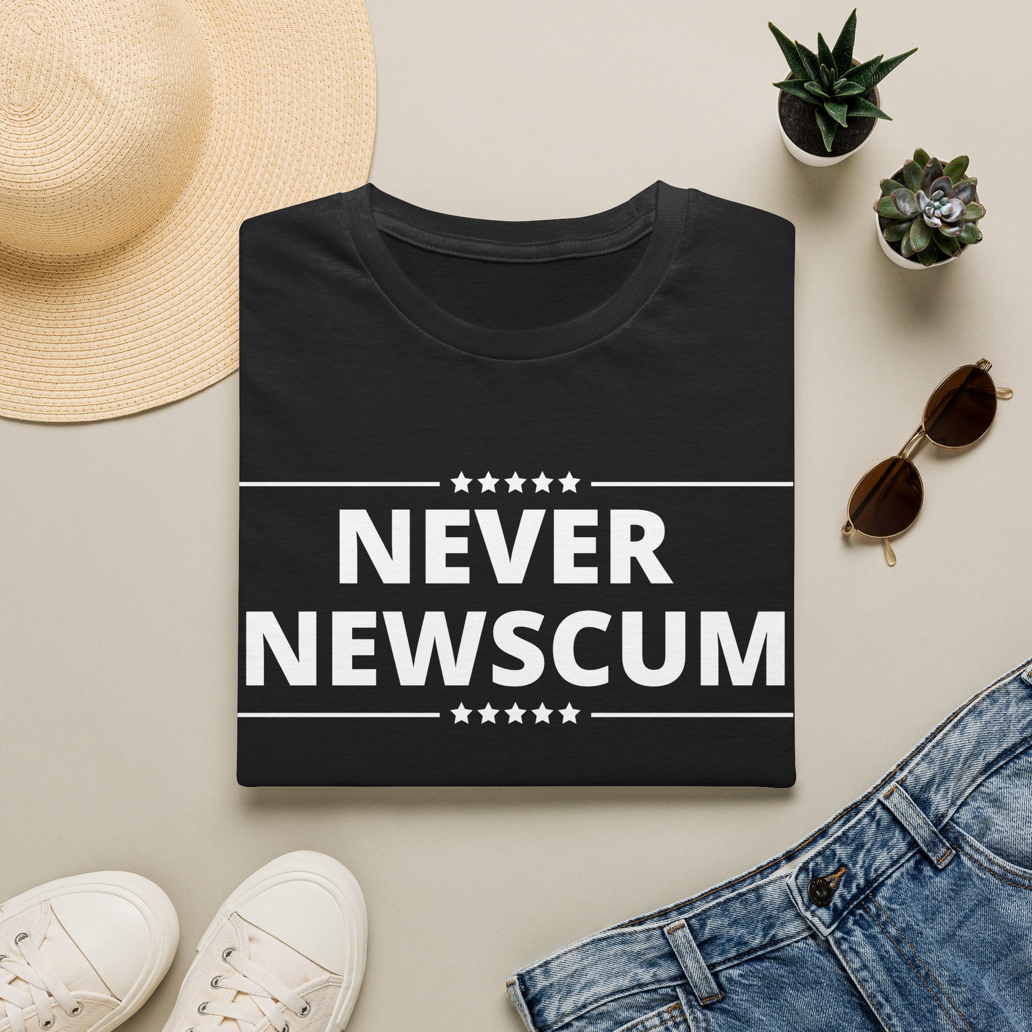 Never Newscum T-Shirt — Bold Political Statement Tee