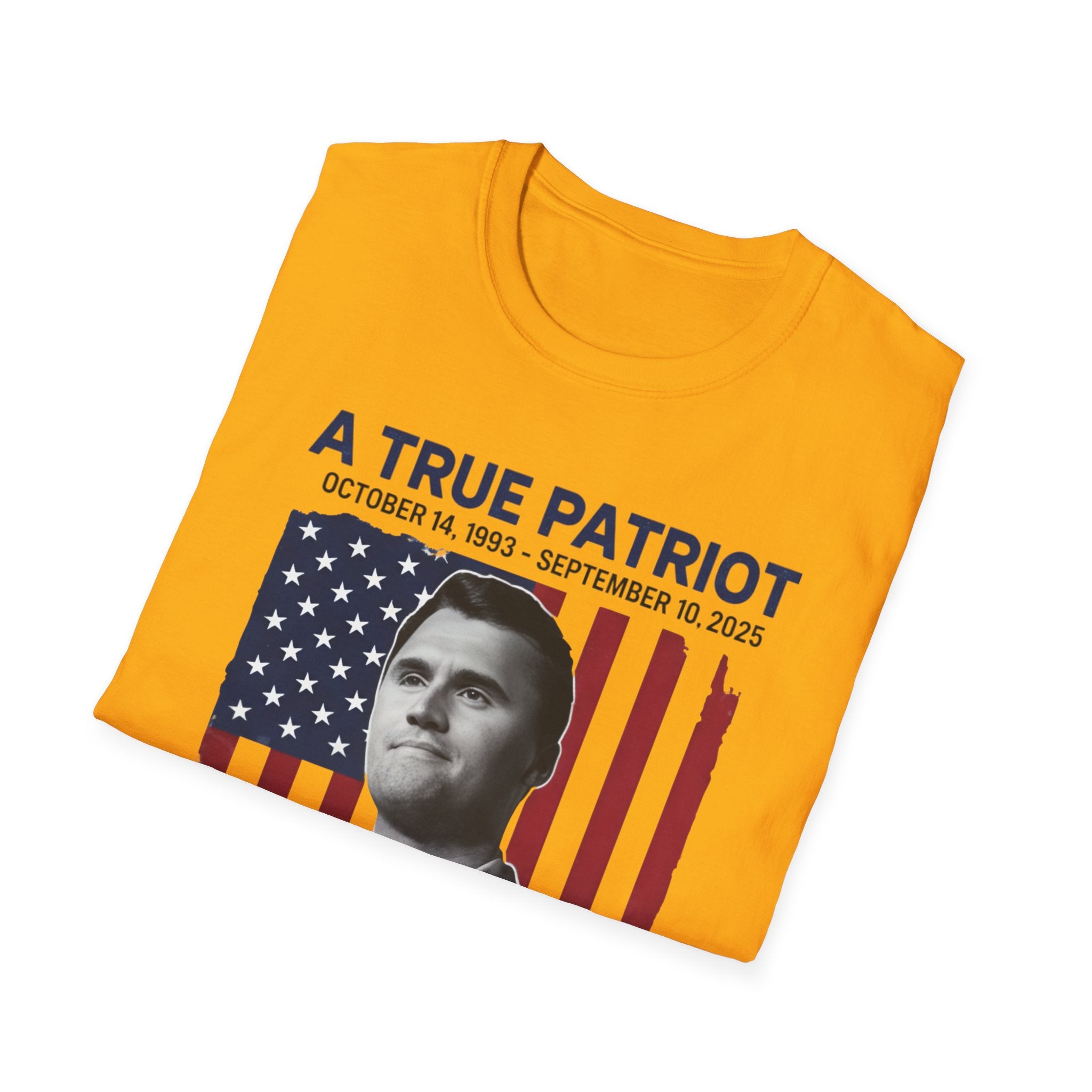 Patriotic Softstyle T-Shirt, Unisex Tee, American Flag Shirt, 4th of July Celebration, Memorial Day Outfit, Gift for Patriots