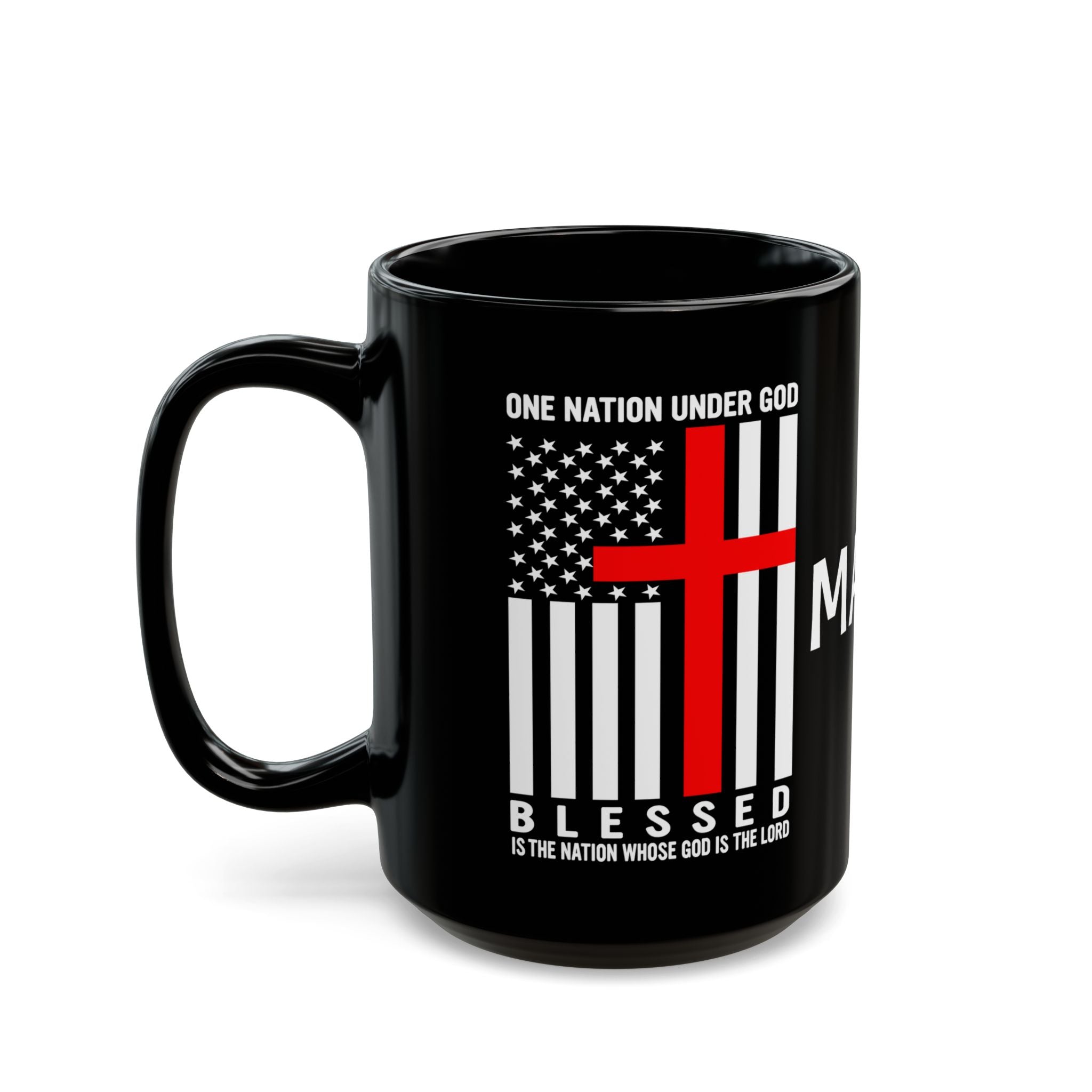 MAGA One Nation Under GOD - 11oz Black Mug