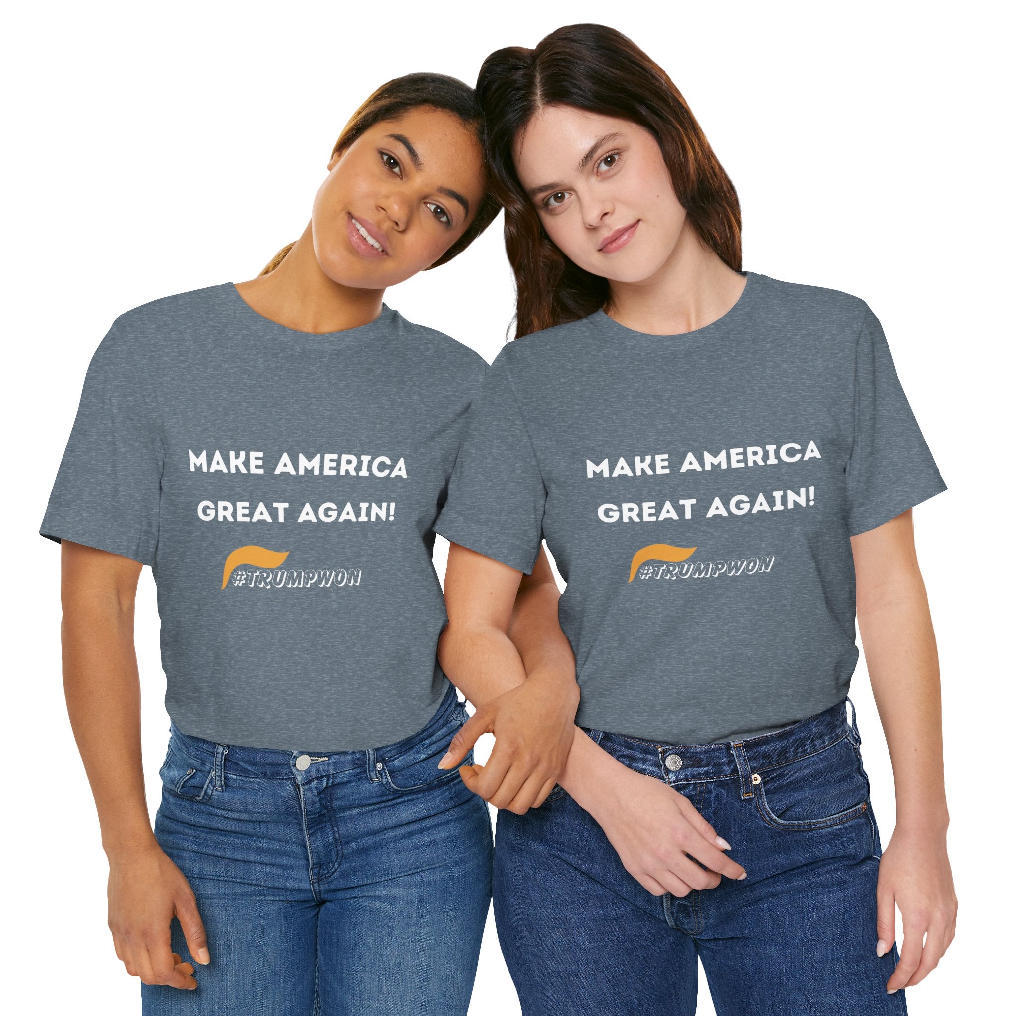 Make America Great Again #TrumpWon Mens Womans Jersey Short Sleeve Tee, Election Tee, Political Shirt, Patriotic Apparel, American Flag Clothing