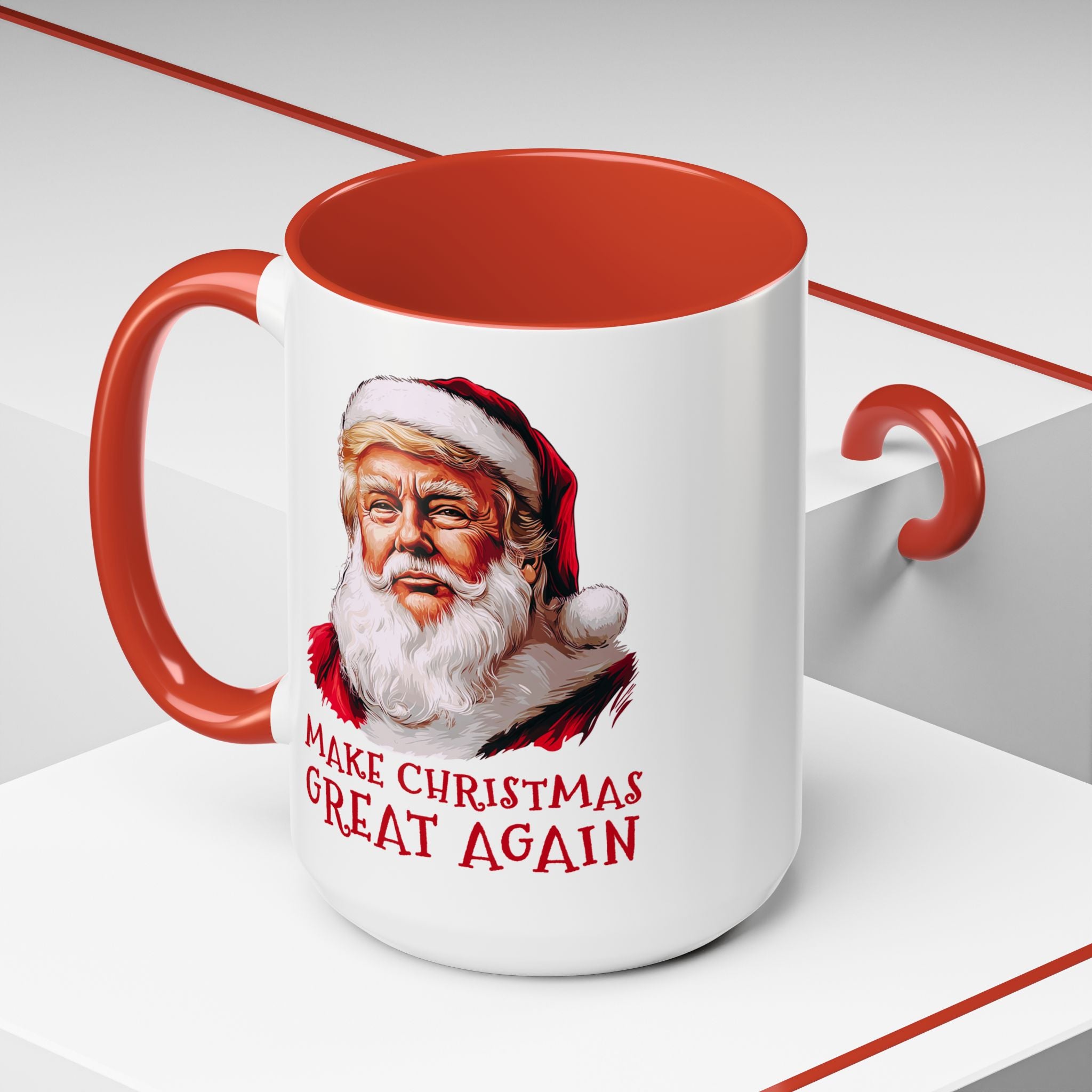 Make Christmas Great Again Mug | Accent Coffee Mug #Trump