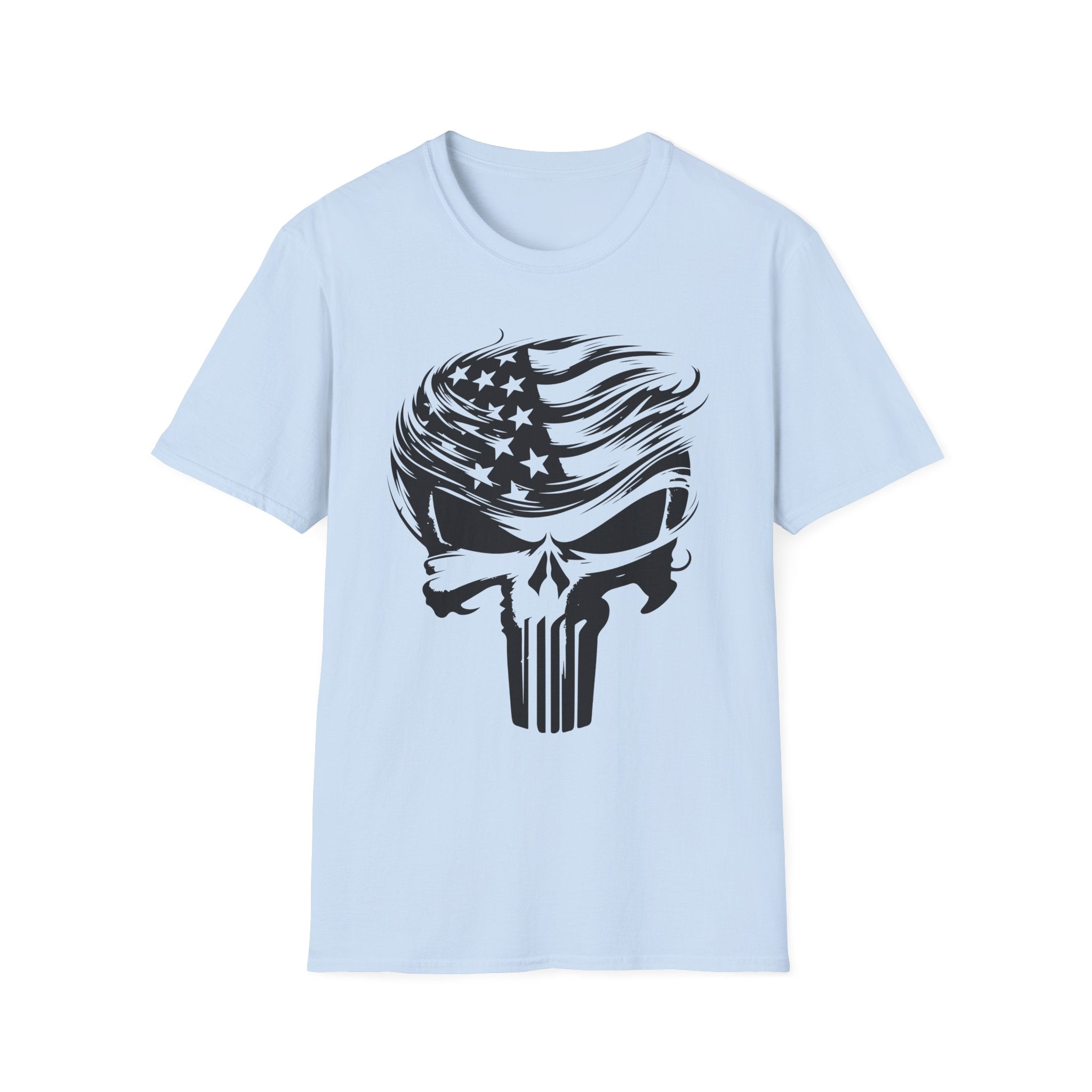 Punisher Patriotic Skull Graphic T-Shirt | Mens Womans  Softstyle Tee, Unique Gift, Casual Wear, Festival Apparel, Statement Shirt