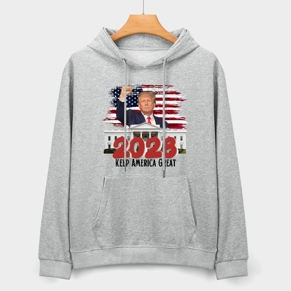 Keep America Great Trump 2028 New Pure cotton hooded sweater FREE SHIPPING