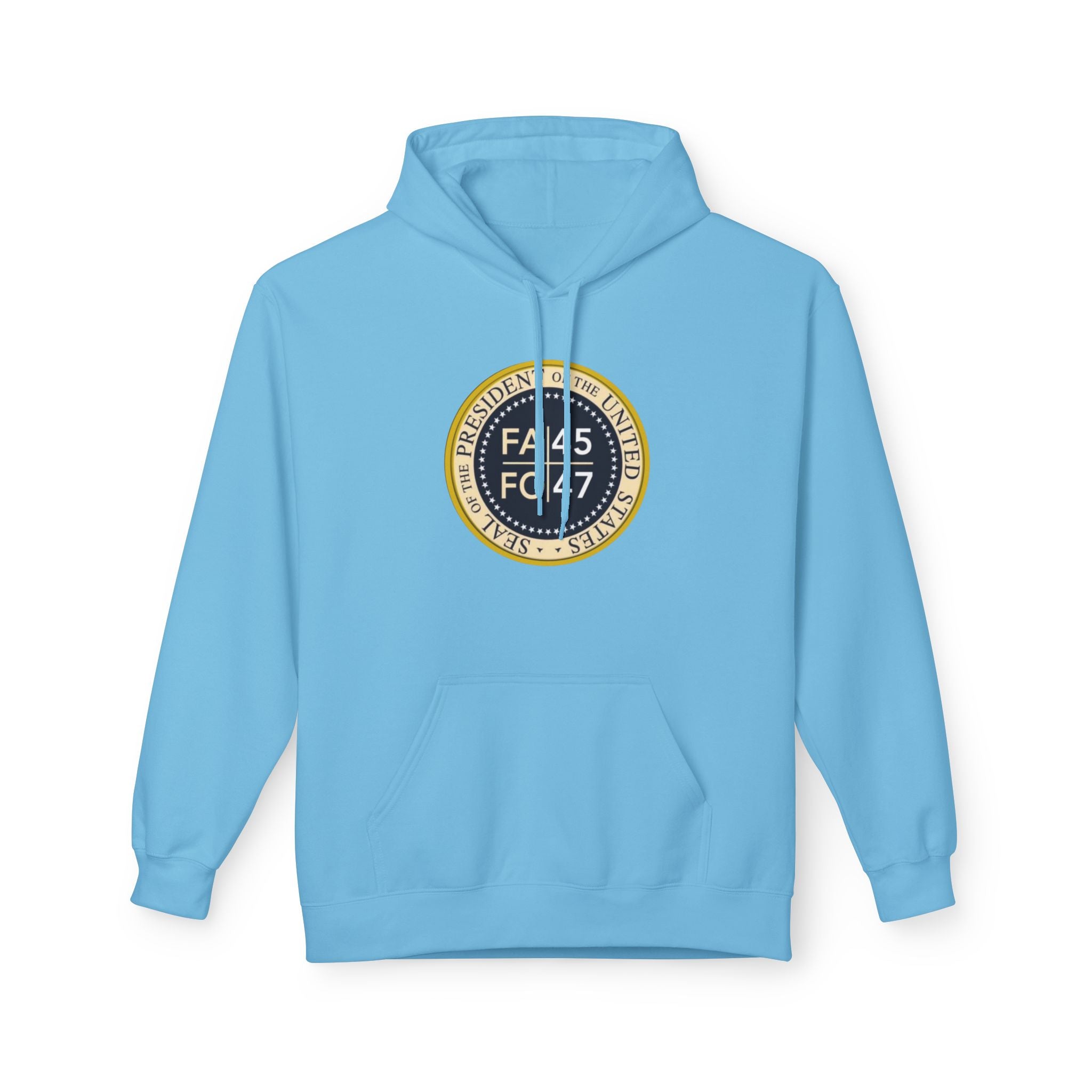 FA45 FO47 Trump Seal Hoodie | Political Satire Presidential Seal