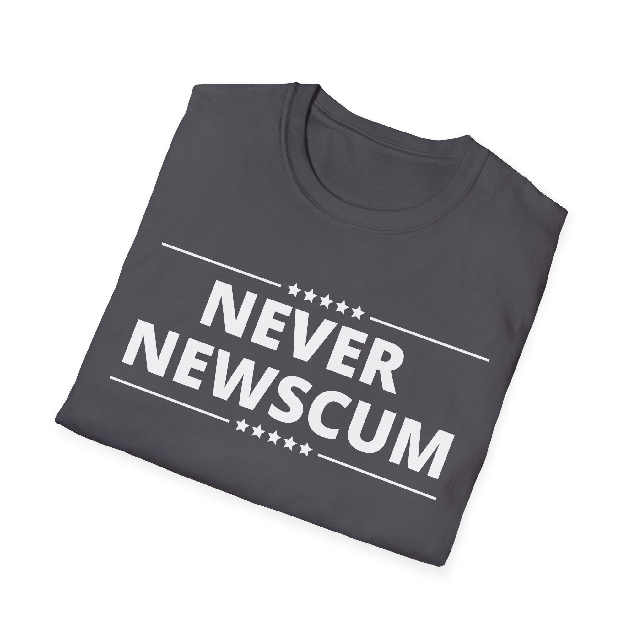 Never Newscum T-Shirt — Bold Political Statement Tee