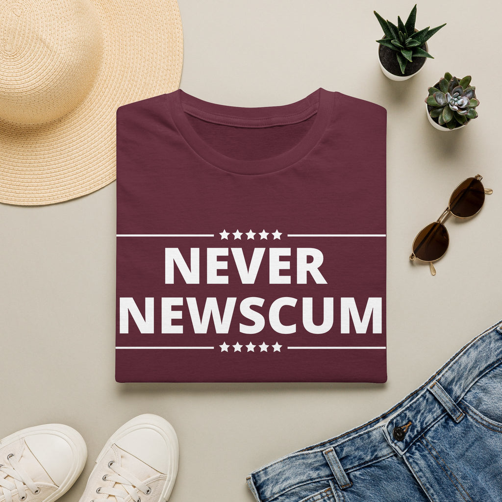 Never Newscum T-Shirt — Bold Political Statement Tee