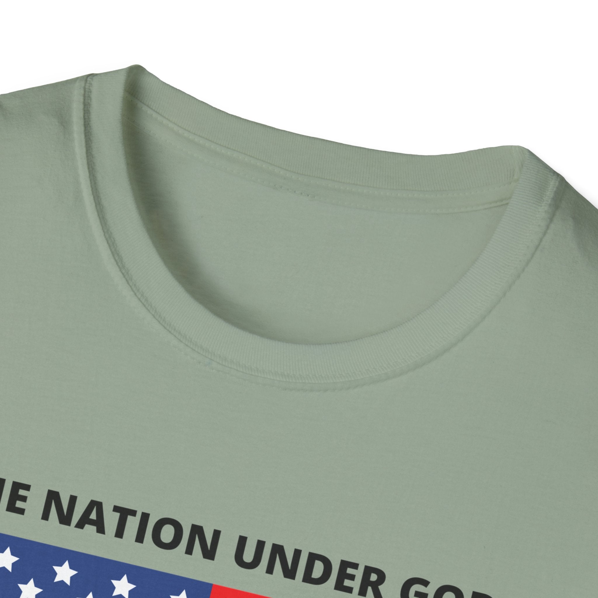 Patriotic T-Shirt, One Nation Under God Tee, Pledge of Allegiance Shirt, American Flag Shirt, July 4th Celebration Apparel