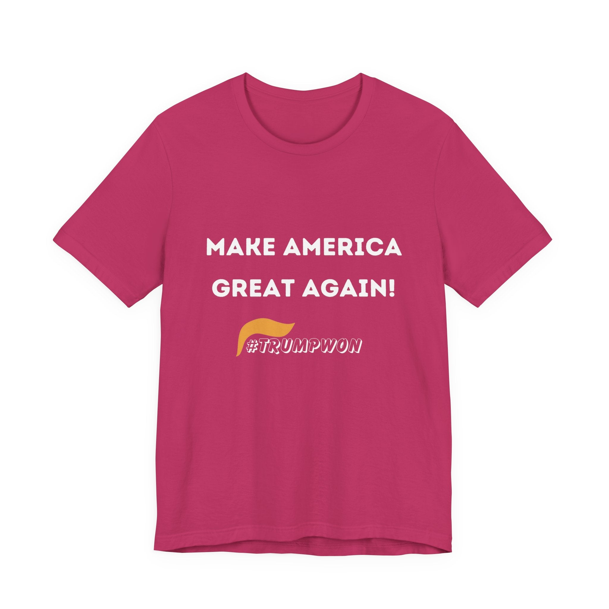 Make America Great Again #TrumpWon Unisex Jersey Short Sleeve Tee, Election Tee, Political Shirt, Patriotic Apparel, American Flag Clothing