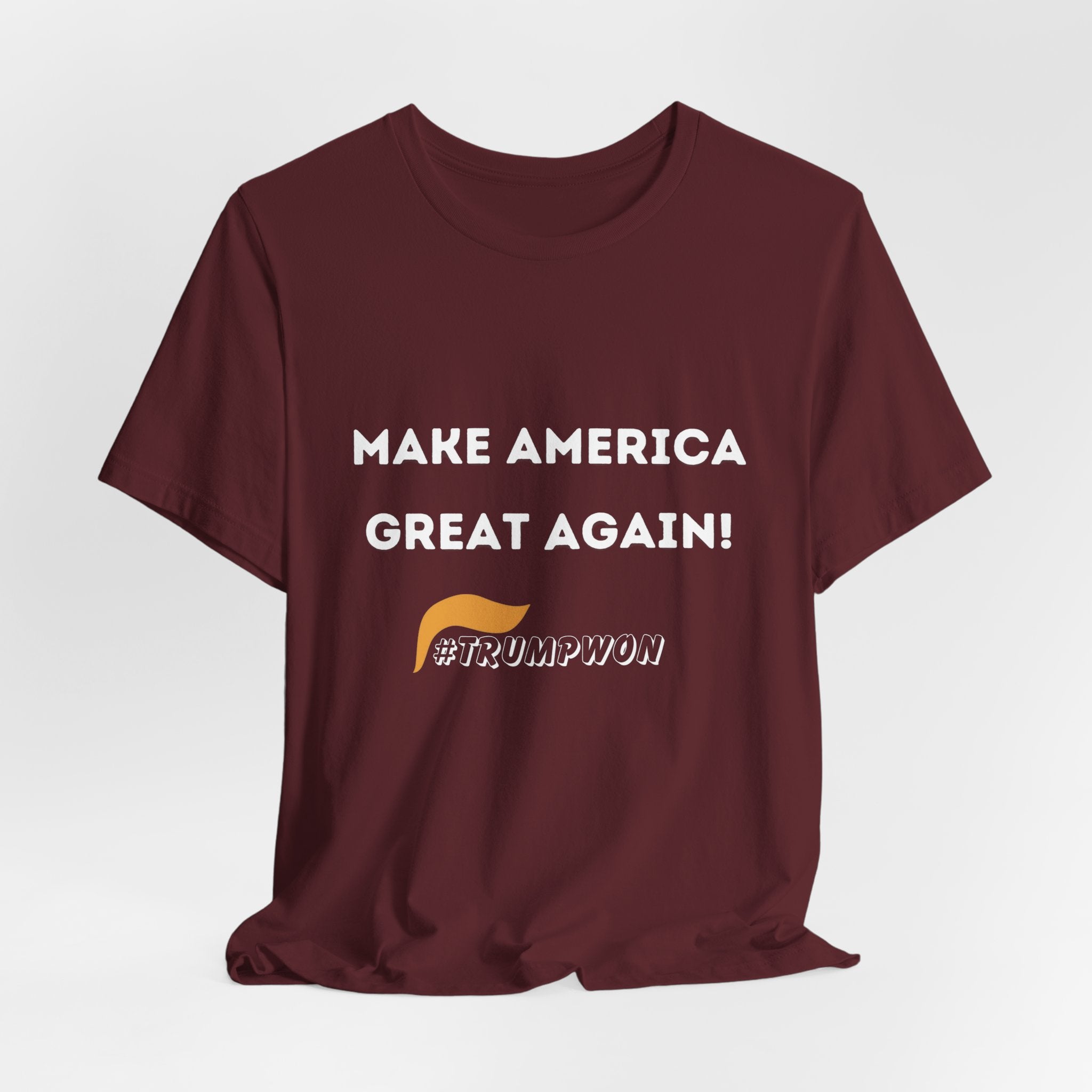Make America Great Again #TrumpWon Mens Womans Jersey Short Sleeve Tee, Election Tee, Political Shirt, Patriotic Apparel, American Flag Clothing