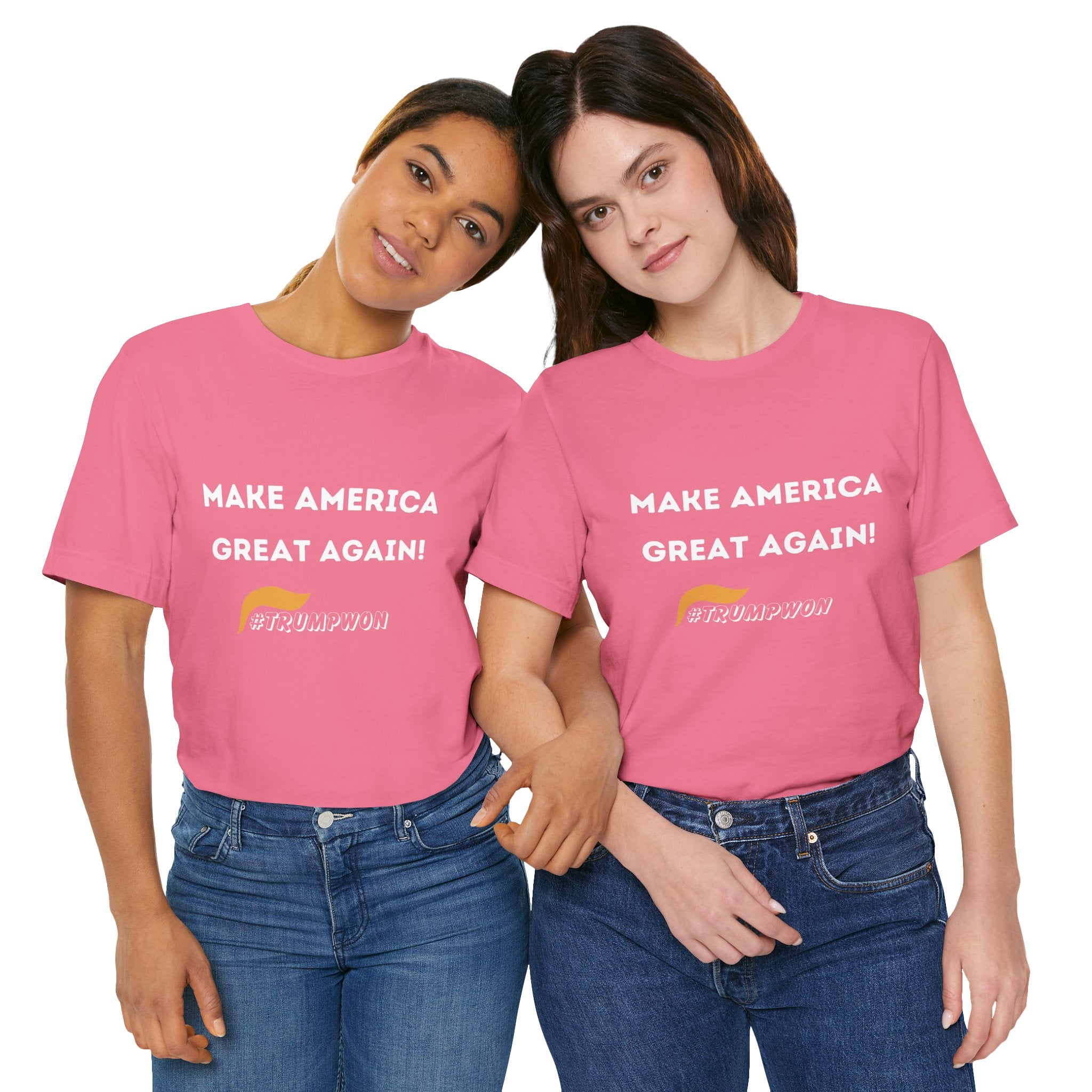 Make America Great Again #TrumpWon Mens Womans Jersey Short Sleeve Tee, Election Tee, Political Shirt, Patriotic Apparel, American Flag Clothing