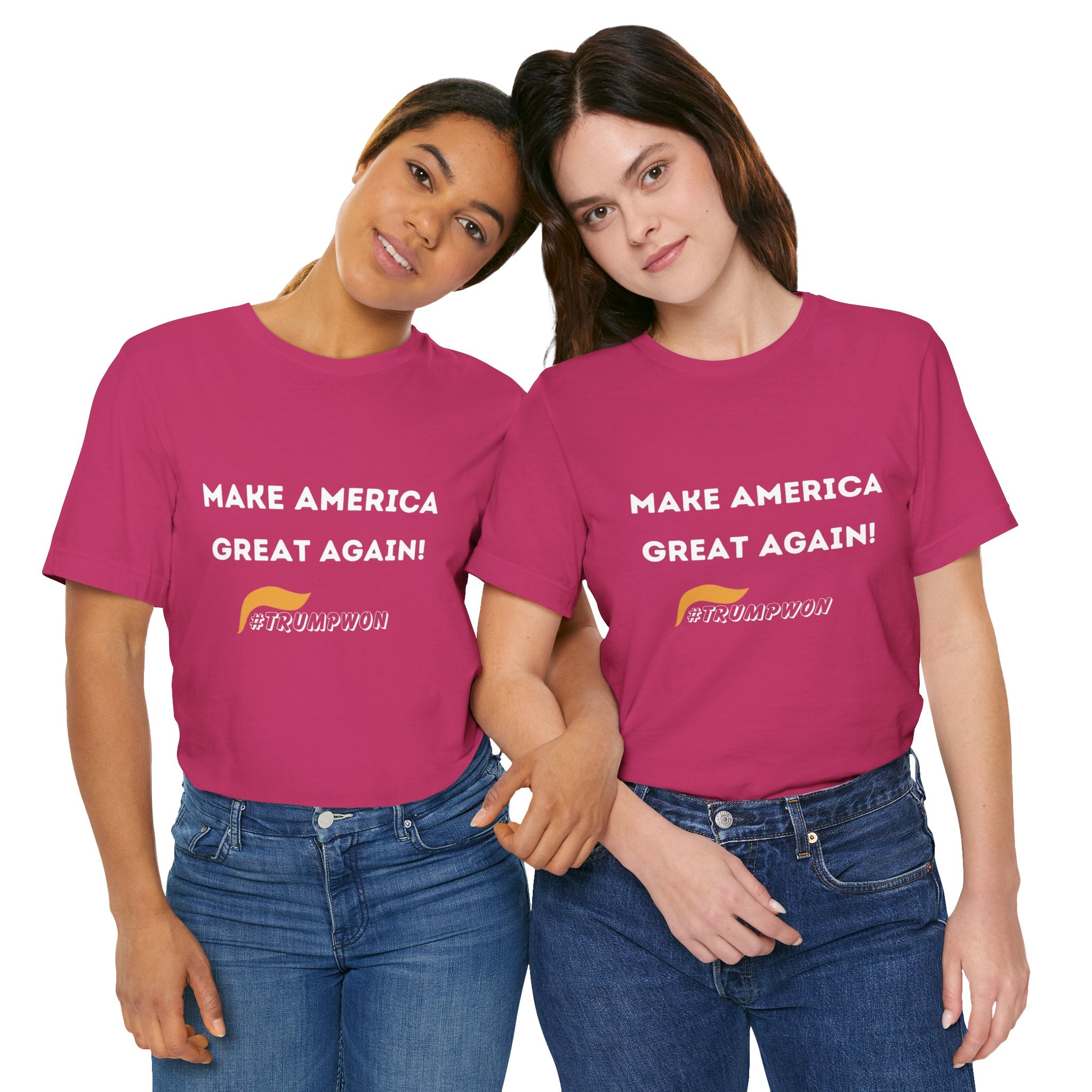 Make America Great Again #TrumpWon Mens Womans Jersey Short Sleeve Tee, Election Tee, Political Shirt, Patriotic Apparel, American Flag Clothing
