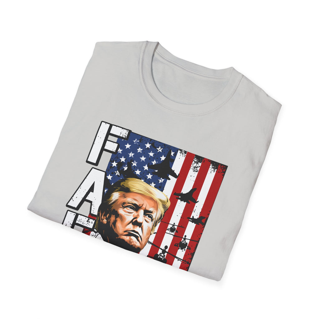 Trump Flag FAFO Graphic T-Shirt — MAGA Patriotic Portrait Tee