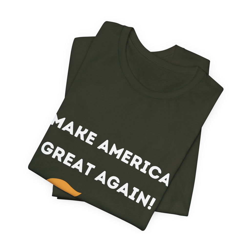 Make America Great Again #TrumpWon Mens Womans Jersey Short Sleeve Tee, Election Tee, Political Shirt, Patriotic Apparel, American Flag Clothing