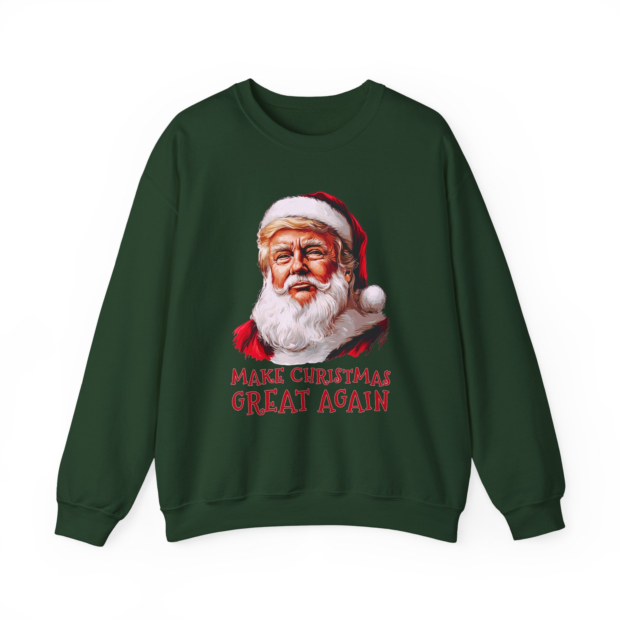 Trump Santa Face Illustration Make Christmas Great Again Sweatshirt