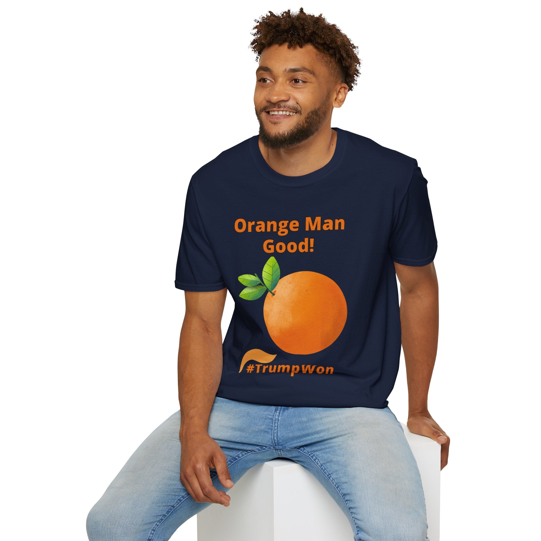 Orange Man Good Softstyle T-Shirt, Trump 2020 Tee, Unisex Shirt, Mens Womens DJT Gift, #TrumpWon