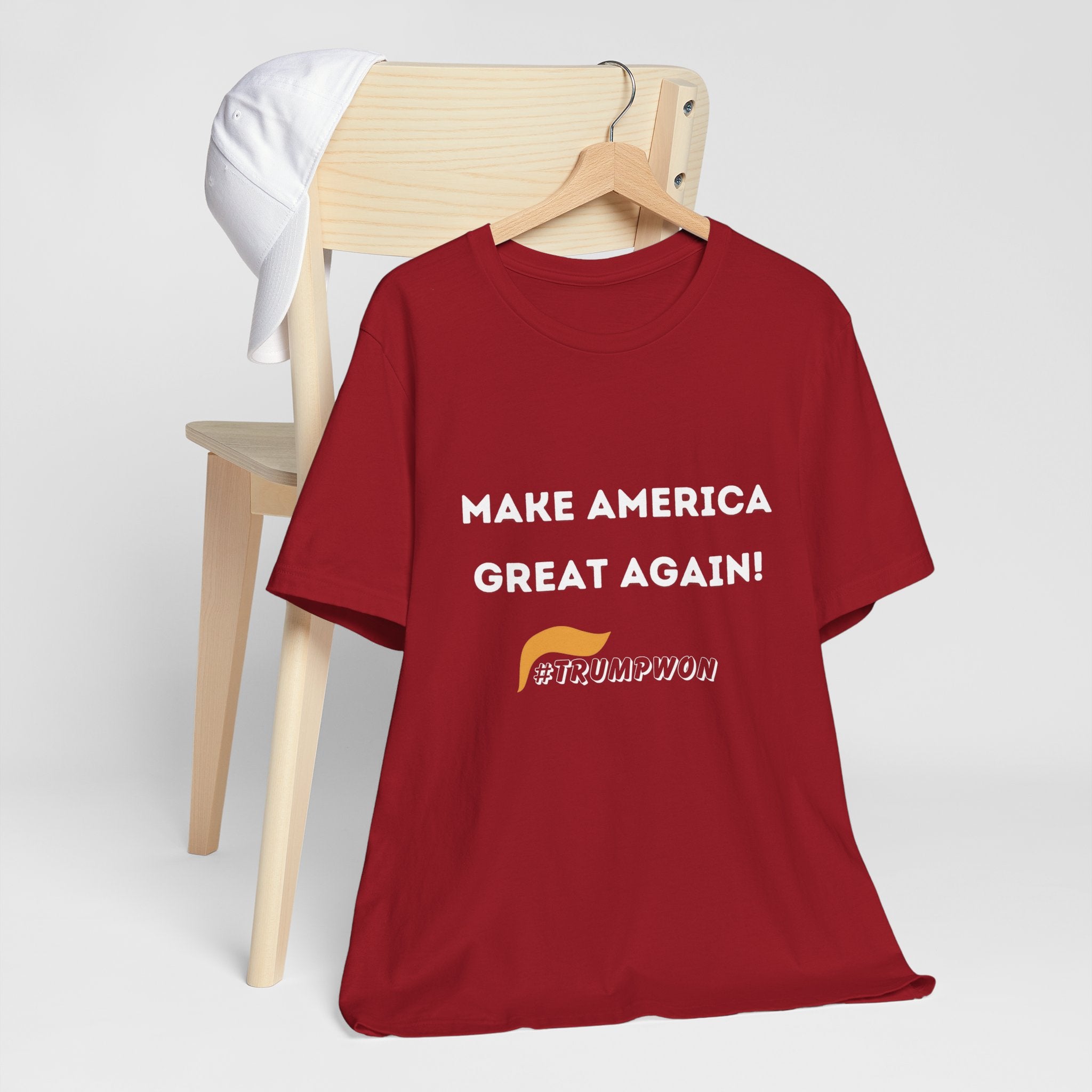 Make America Great Again #TrumpWon Mens Womans Jersey Short Sleeve Tee, Election Tee, Political Shirt, Patriotic Apparel, American Flag Clothing