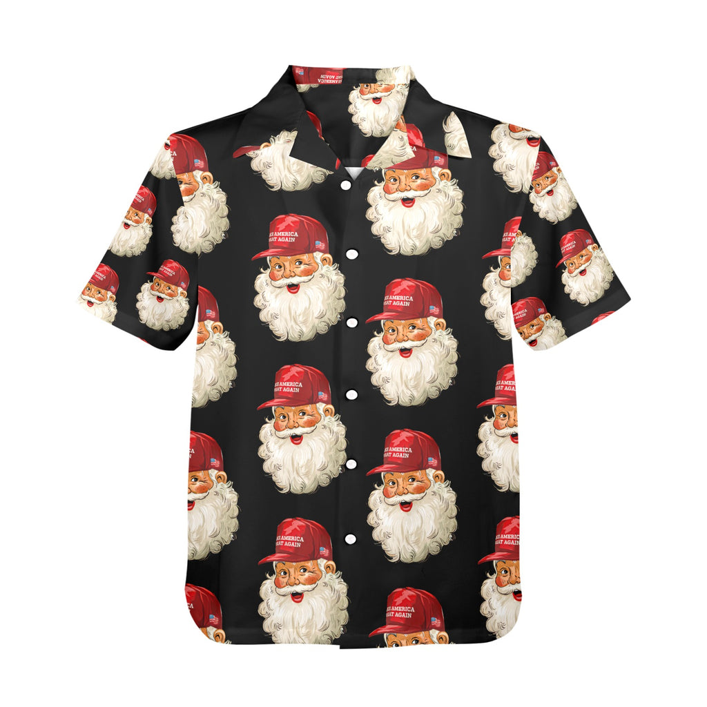 Santa Trump Men's All Over Print Shirt Made In USA Ships to USA Only