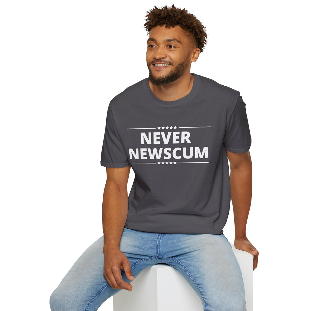 Never Newscum T-Shirt — Bold Political Statement Tee