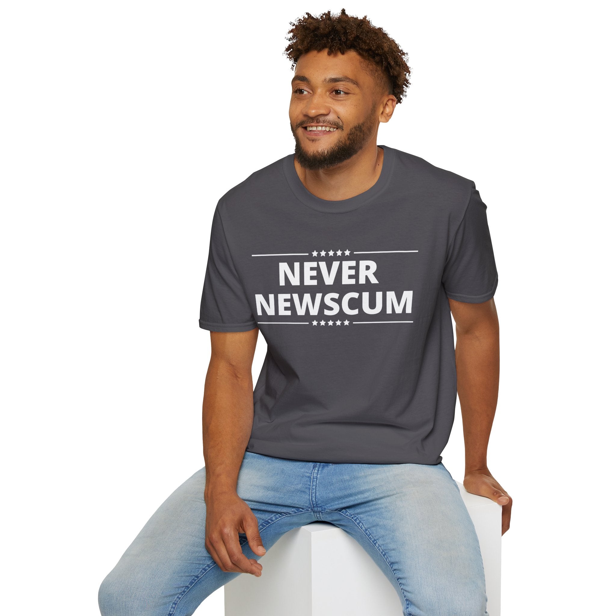 Never Newscum T-Shirt — Bold Political Statement Tee