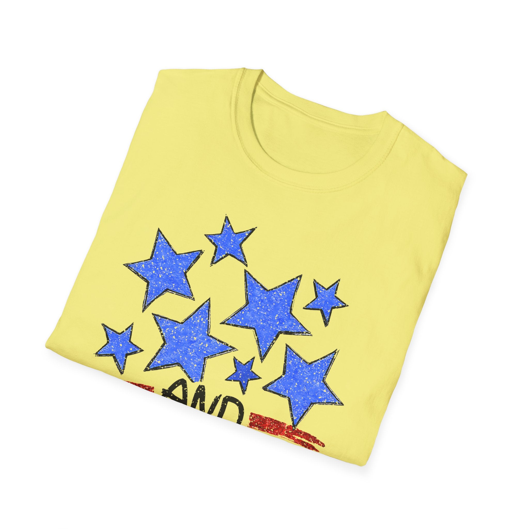 American Flag T-Shirt - Blue Stars & Stripes Patriotic Tee