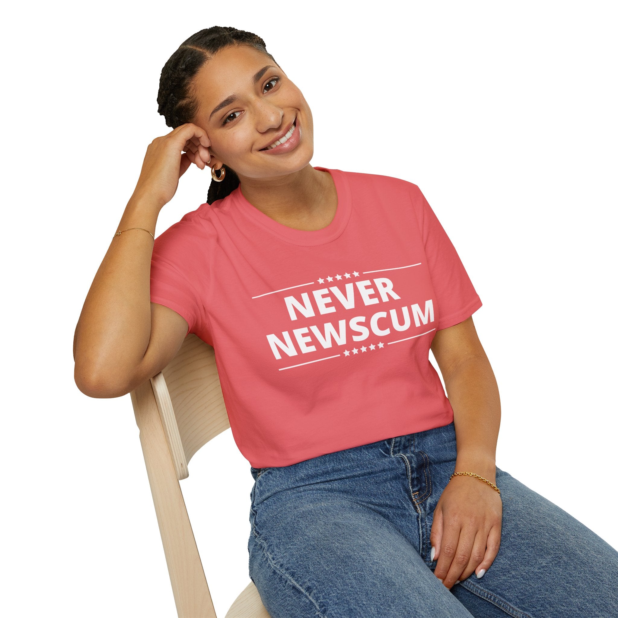 Never Newscum T-Shirt — Bold Political Statement Tee