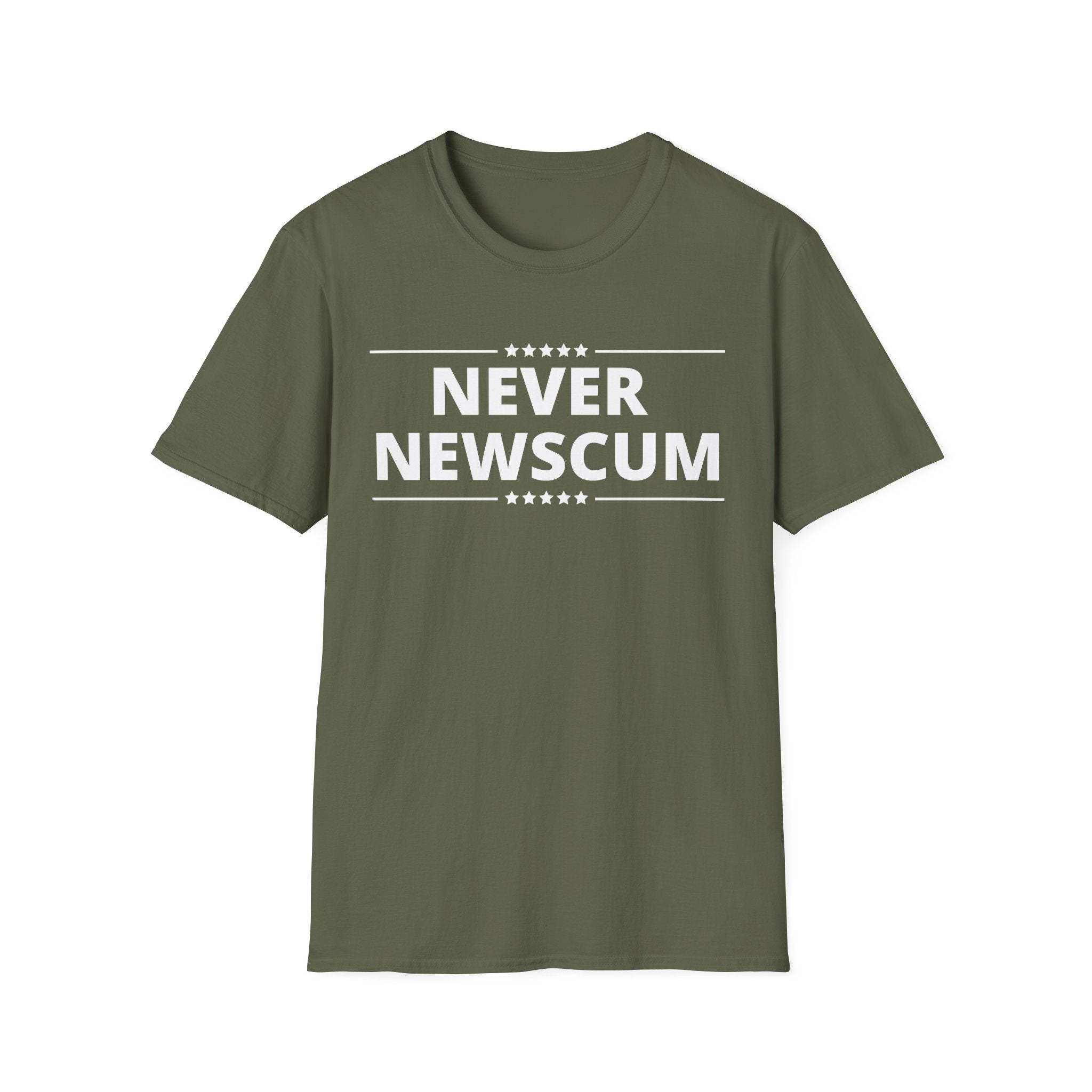 Never Newscum T-Shirt — Bold Political Statement Tee