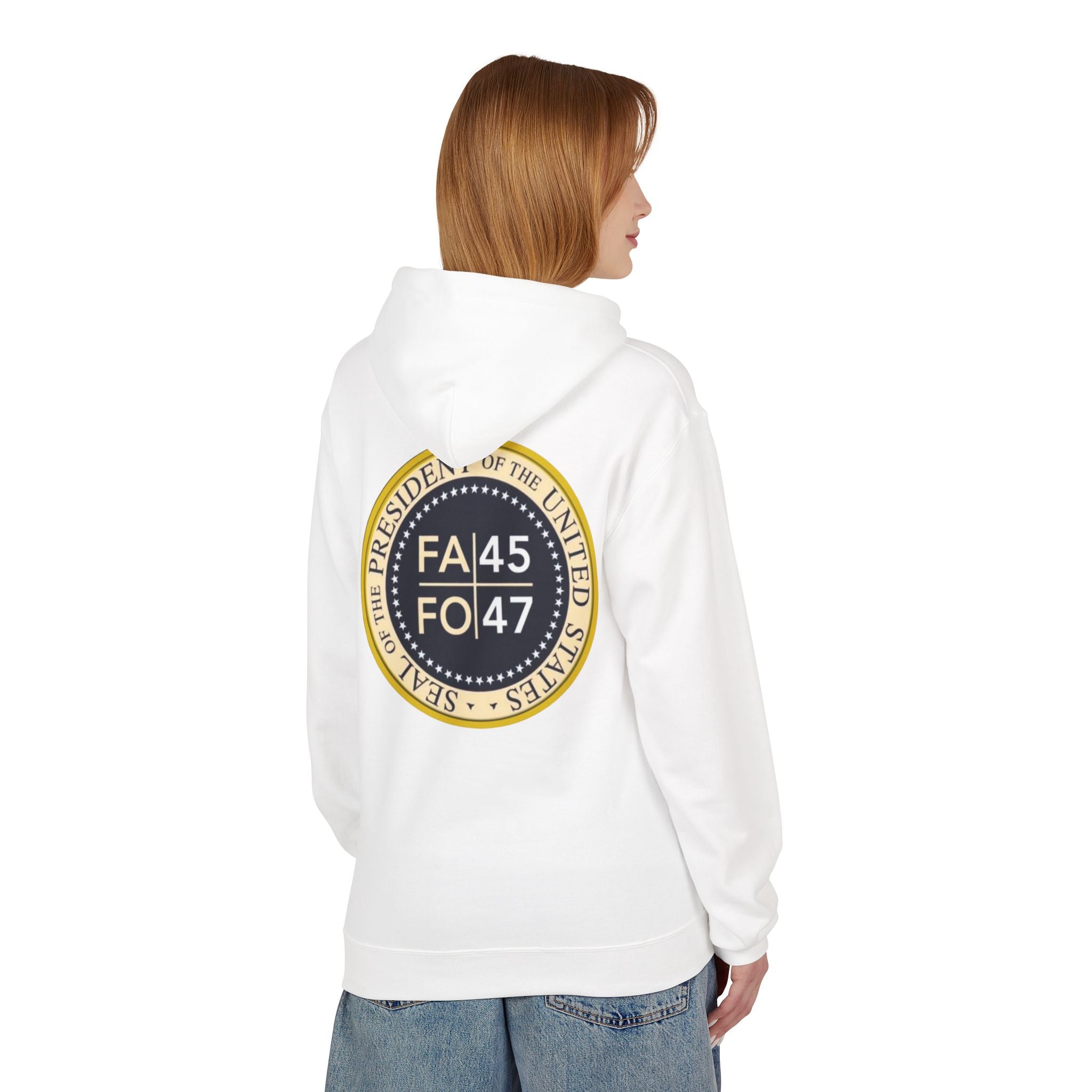 FA45 FO47 Trump Seal Hoodie | Political Satire Presidential Seal