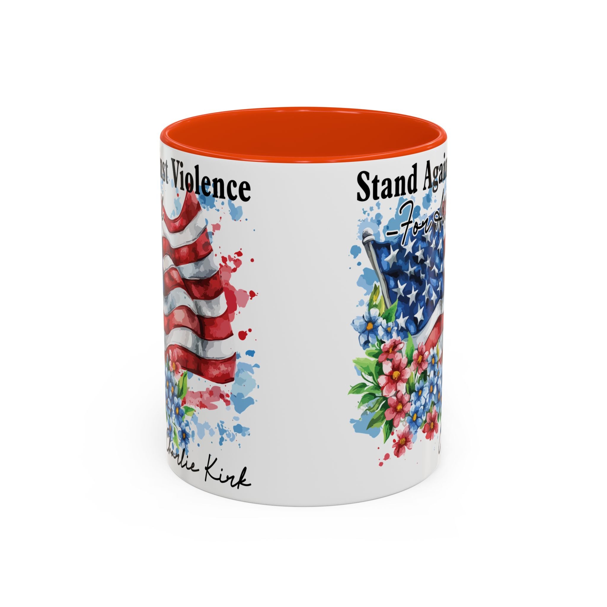 Charlie Kirk Patriotic Coffee Mugs for Inspiration, Stand Against Violence, Colorful Mugs, Gift for Activists, Tea Lovers, 4th of July