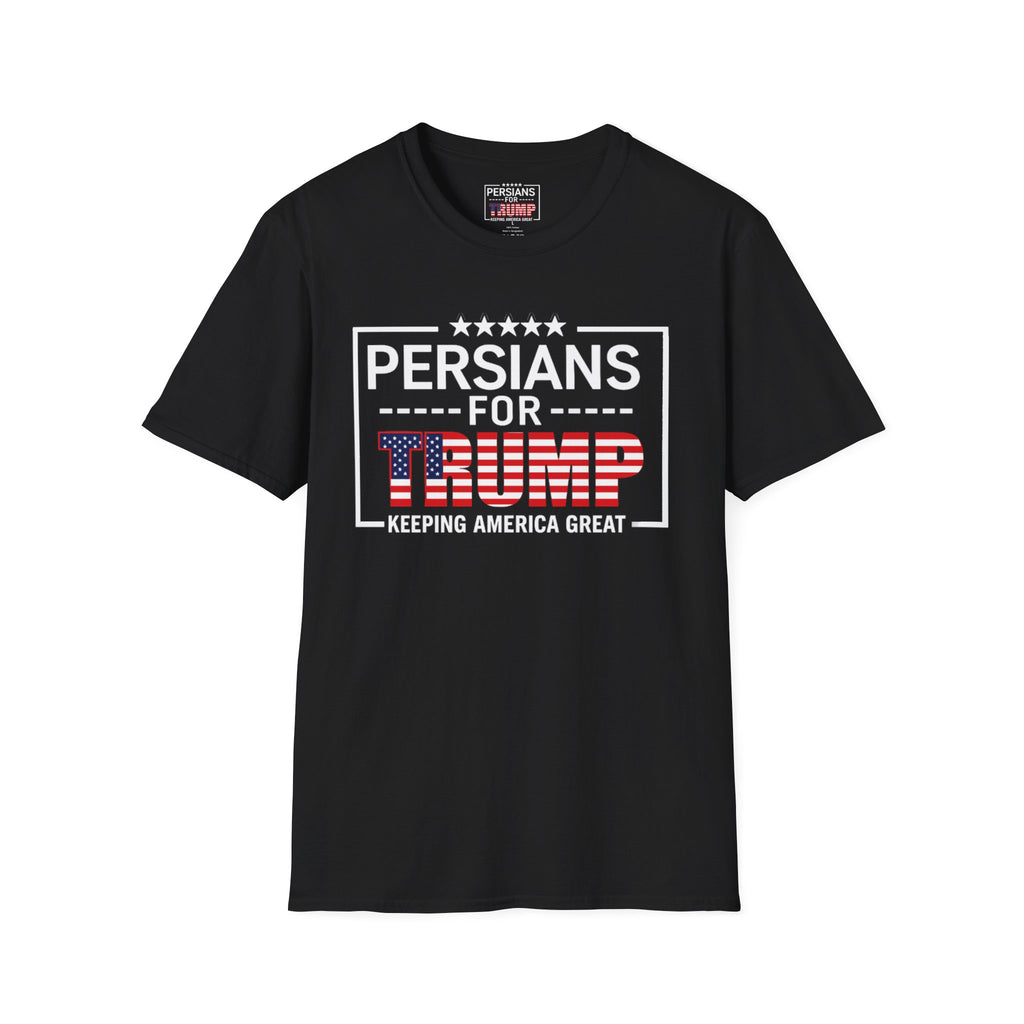 Persians for Trump T-Shirt — Patriotic American Flag Design #Iran #Persia #Trump