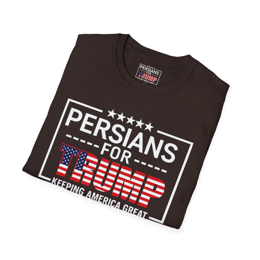 Persians for Trump T-Shirt — Patriotic American Flag Design #Iran #Persia #Trump
