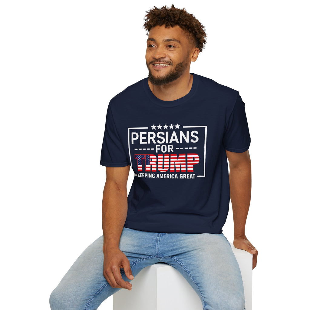 Persians for Trump T-Shirt — Patriotic American Flag Design #Iran #Persia #Trump