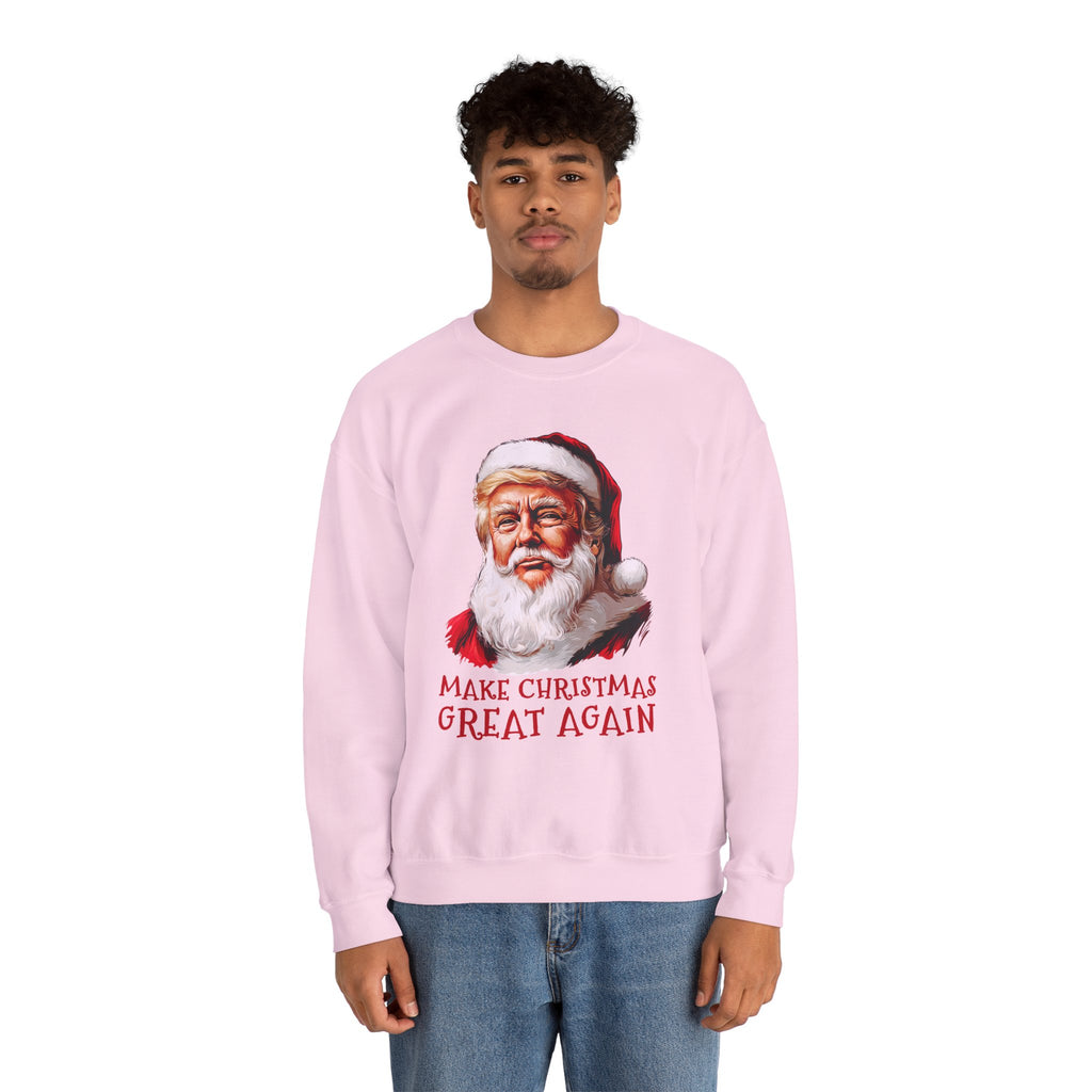 Trump Santa Face Illustration Make Christmas Great Again Sweatshirt