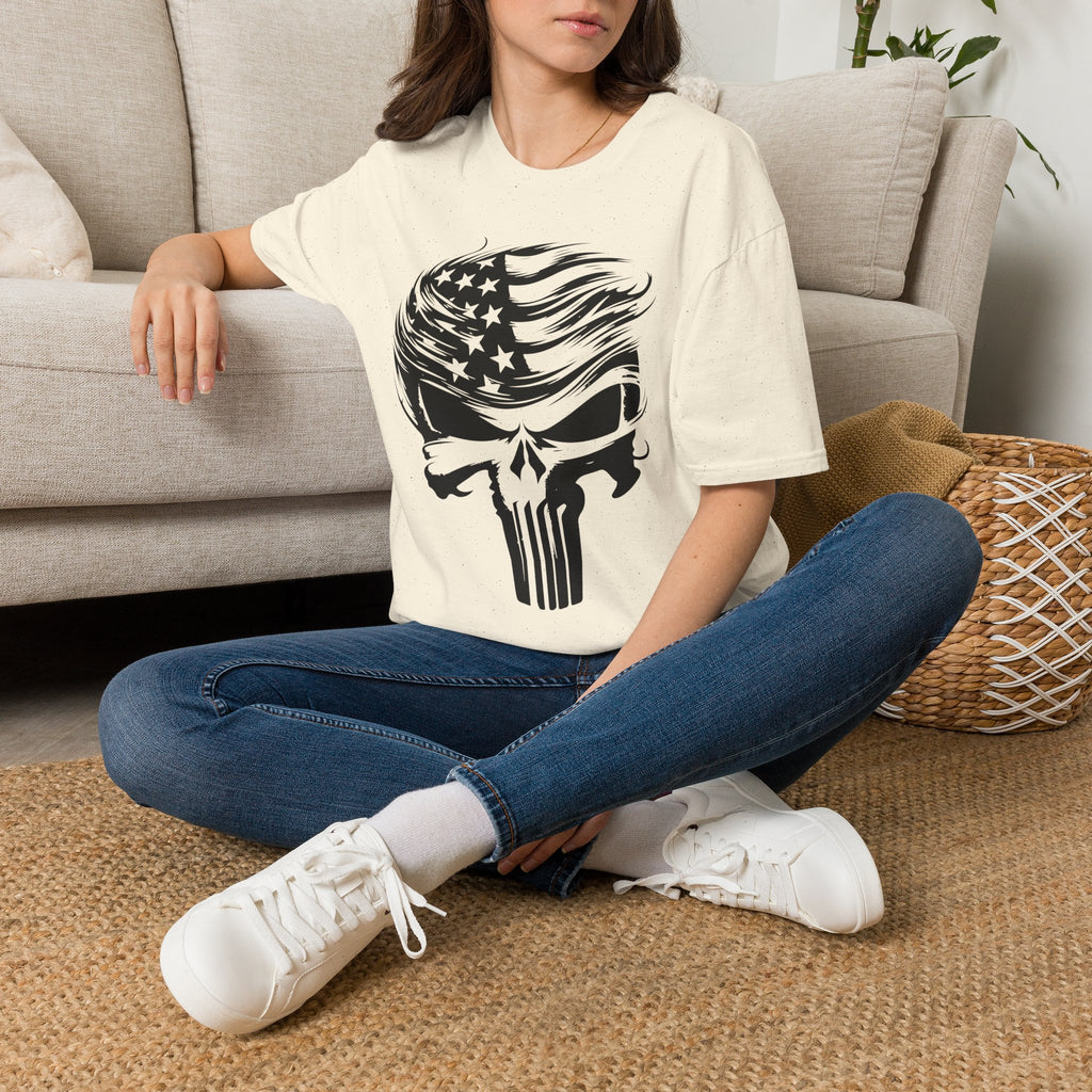 Punisher Patriotic Skull Graphic T-Shirt | Mens Womans  Softstyle Tee, Unique Gift, Casual Wear, Festival Apparel, Statement Shirt