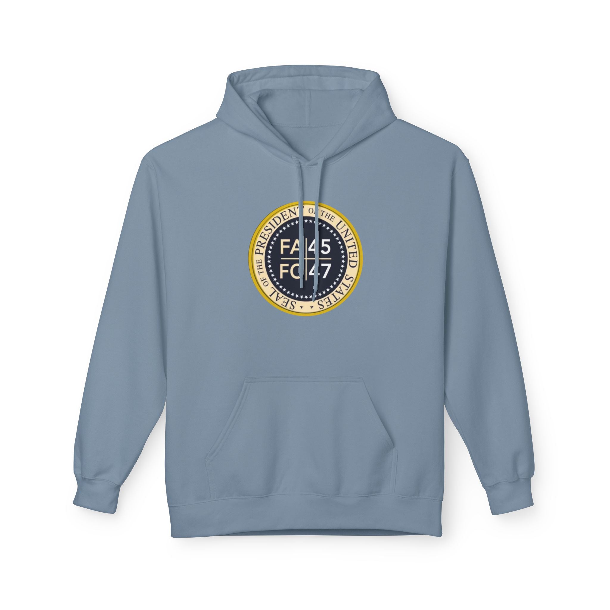 FA45 FO47 Trump Seal Hoodie | Political Satire Presidential Seal