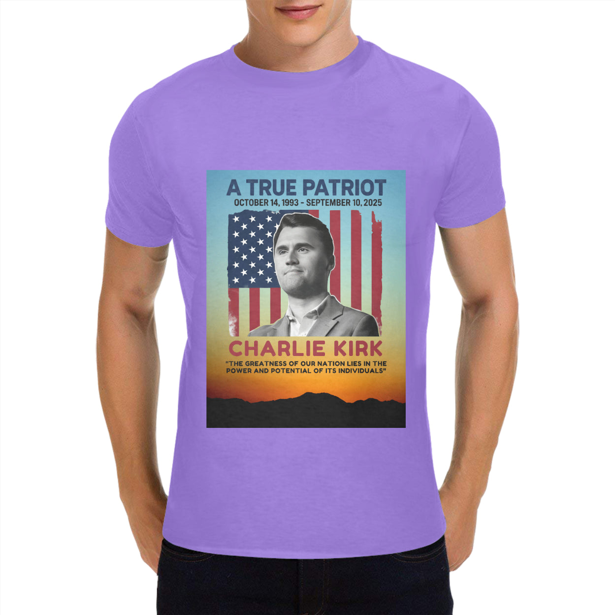 A True Patriot Charlie Kirk Classic Men's T-Shirt Made in USA #CharlieKirk