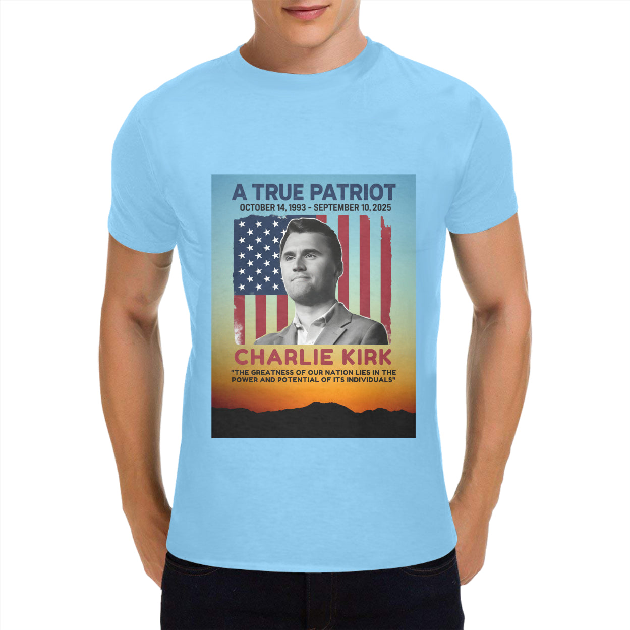 A True Patriot Charlie Kirk Classic Men's T-Shirt Made in USA #CharlieKirk